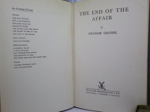 THE END OF THE AFFAIR BY GRAHAM GREENE 1951 FIRST EDITION