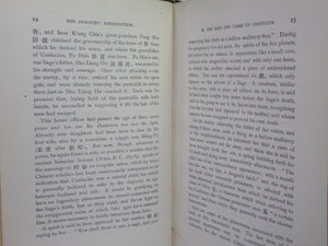 THE ANALECTS OF CONFUCIUS BY WILLIAM SOOTHILL 1910
