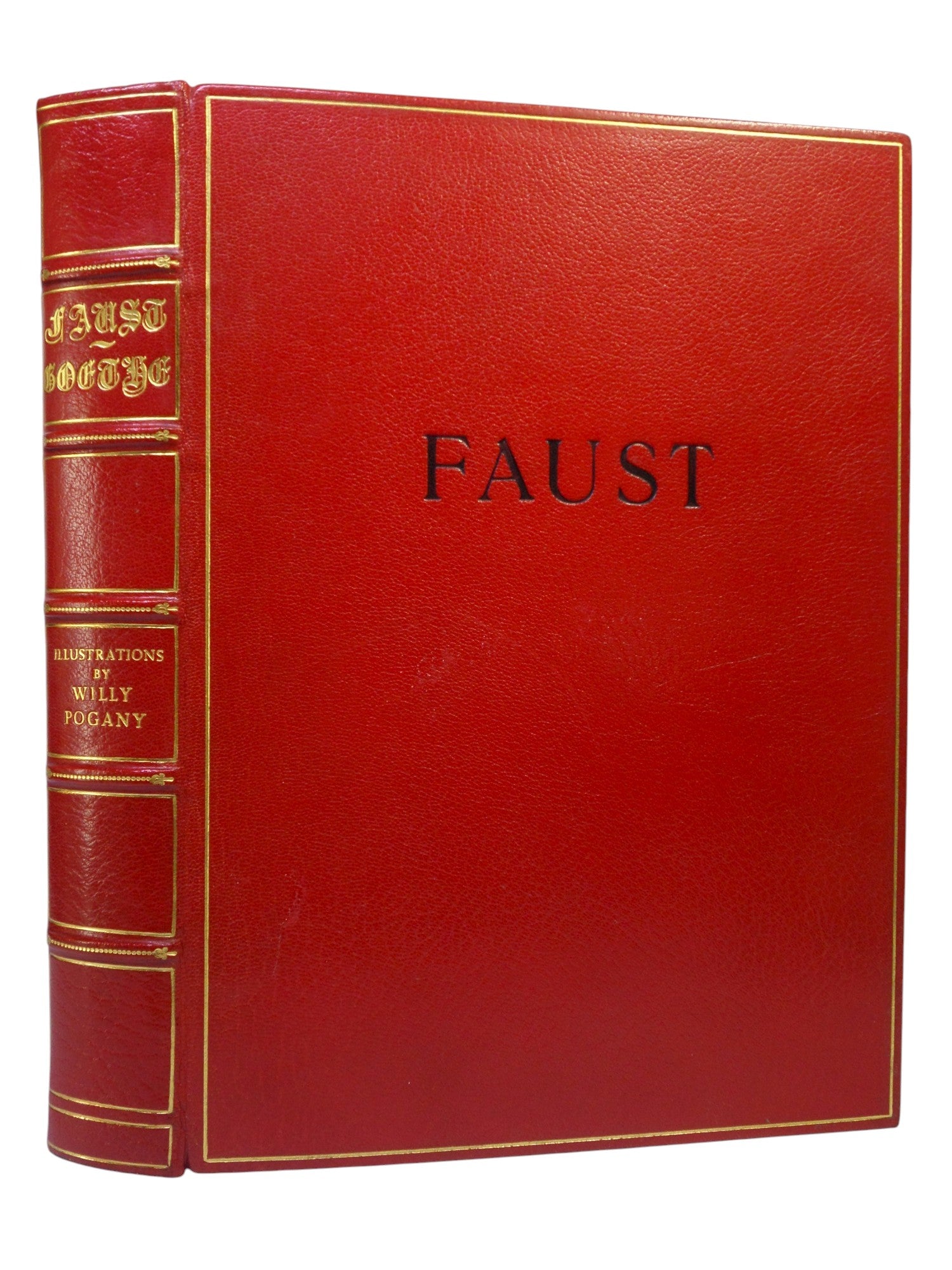 FAUST BY GOETHE I908 LLUSTRATED BY WILLY POGANY, FINE BINDING BY HENRY SOTHERAN
