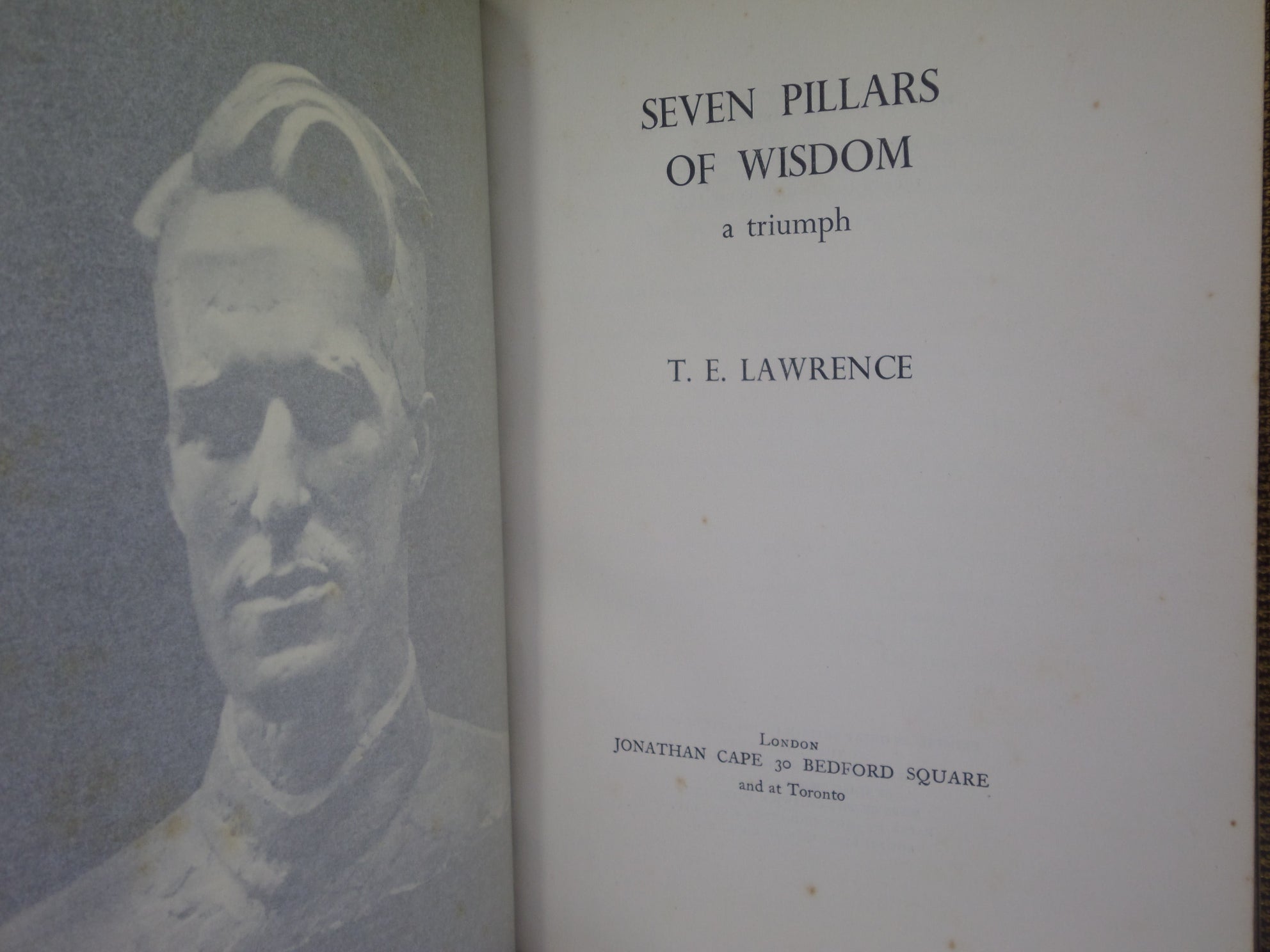 SEVEN PILLARS OF WISDOM BY T.E. LAWRENCE 1935 TREE CALF BINDING BY RIVIERE