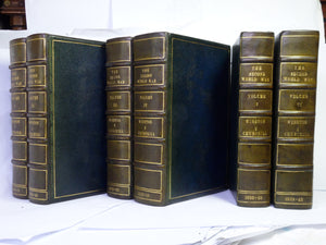 THE SECOND WORLD WAR BY WINSTON S. CHURCHILL 1948-1954 FIRST EDITION LEATHER BOUND SET