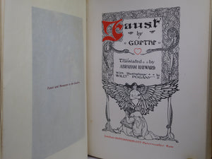 FAUST BY GOETHE I908 LLUSTRATED BY WILLY POGANY, FINE BINDING BY HENRY SOTHERAN