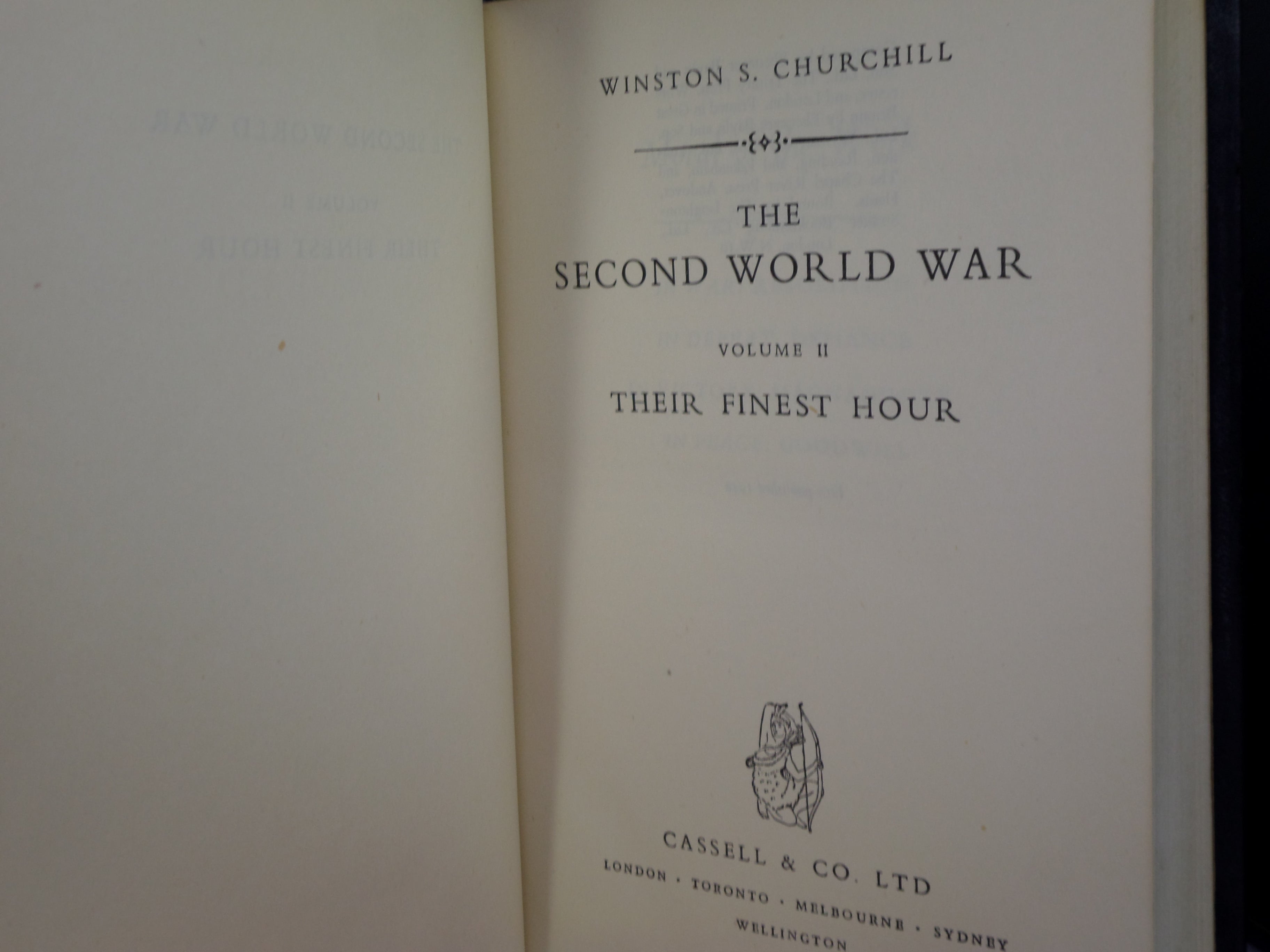 THE SECOND WORLD WAR BY WINSTON S. CHURCHILL 1948-1954 FIRST EDITION LEATHER BOUND SET