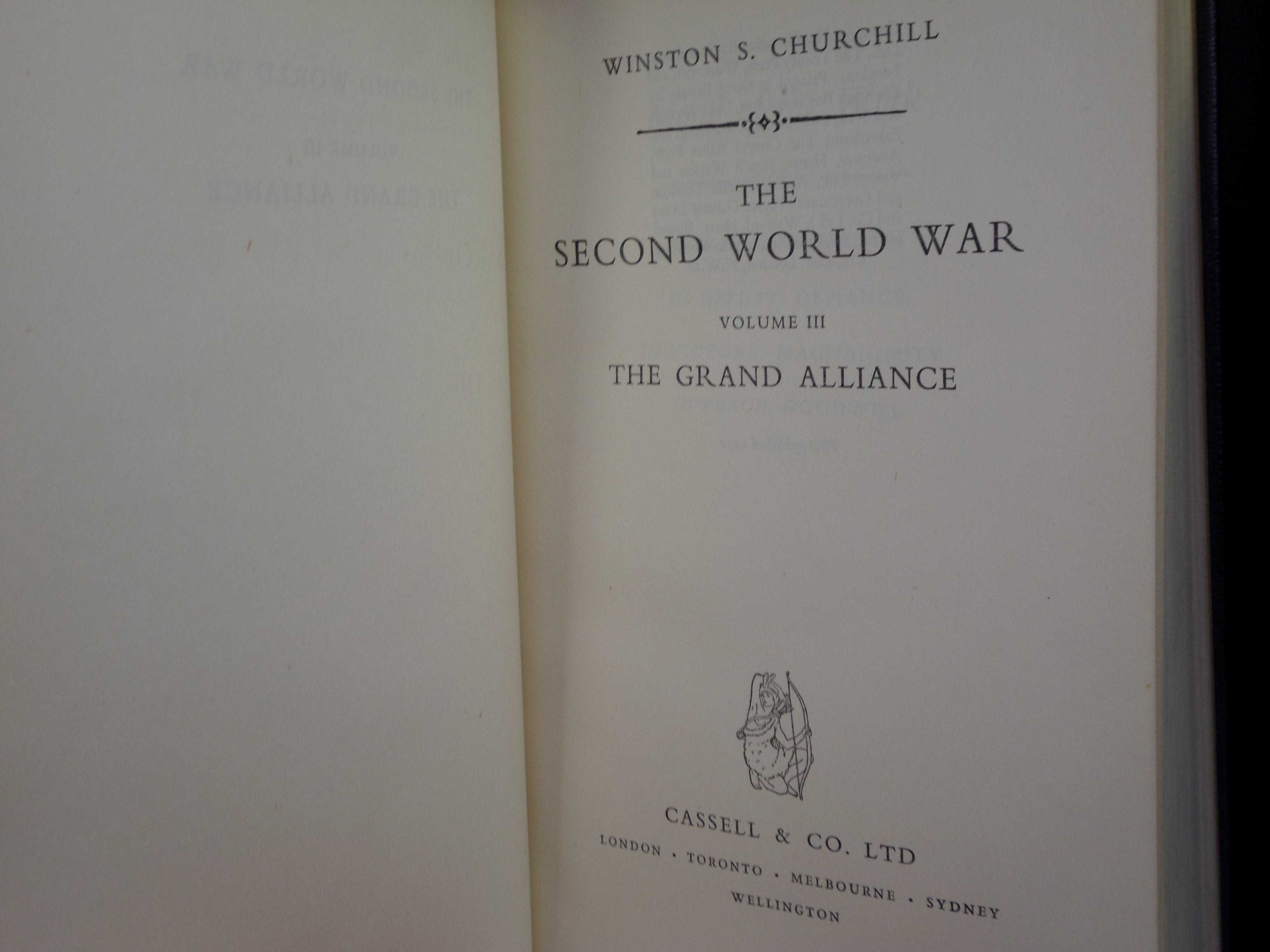 THE SECOND WORLD WAR BY WINSTON S. CHURCHILL 1948-1954 FIRST EDITION LEATHER BOUND SET