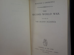 THE SECOND WORLD WAR BY WINSTON S. CHURCHILL 1948-1954 FIRST EDITION LEATHER BOUND SET