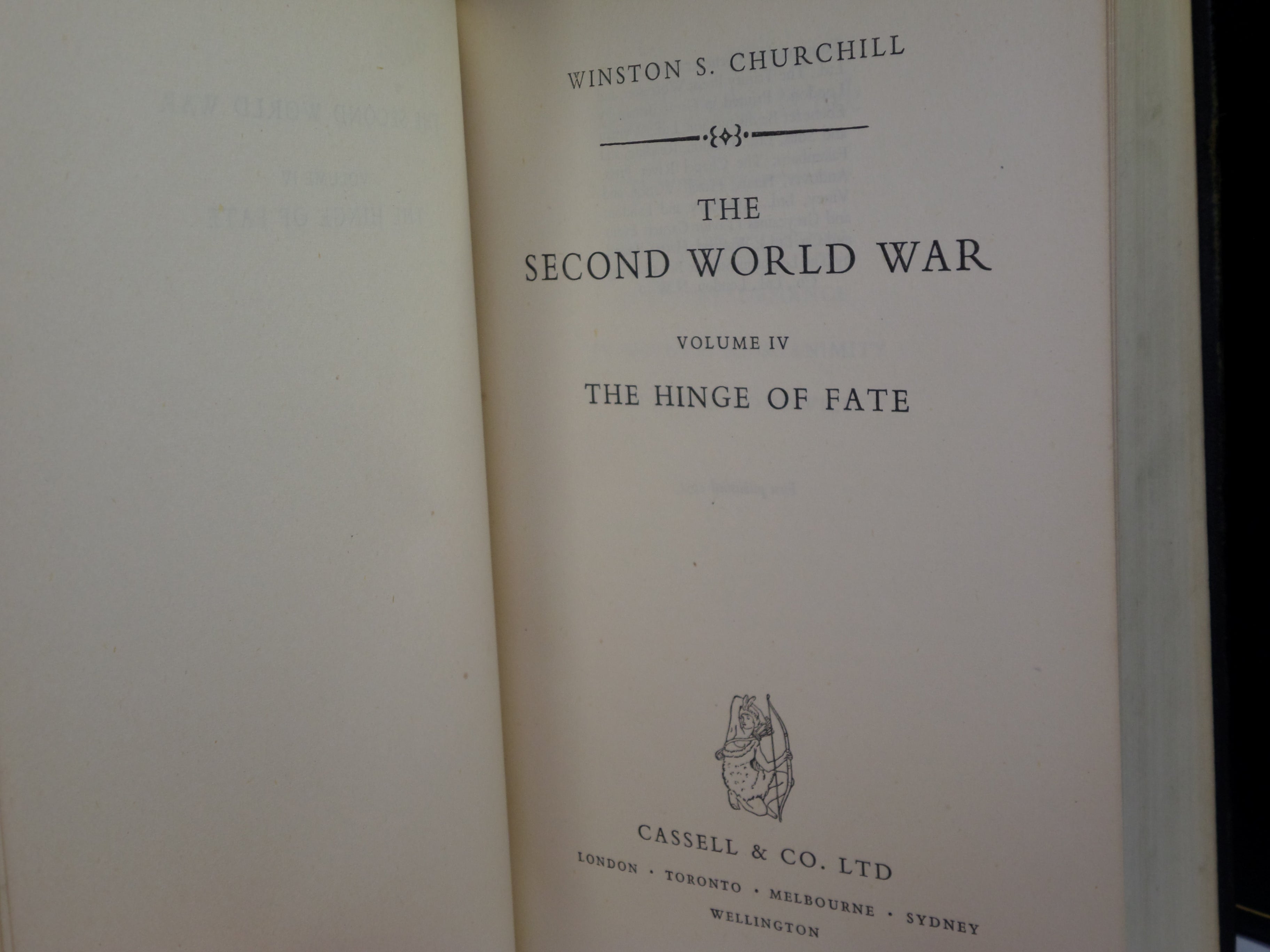 THE SECOND WORLD WAR BY WINSTON S. CHURCHILL 1948-1954 FIRST EDITION LEATHER BOUND SET