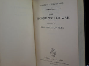 THE SECOND WORLD WAR BY WINSTON S. CHURCHILL 1948-1954 FIRST EDITION LEATHER BOUND SET