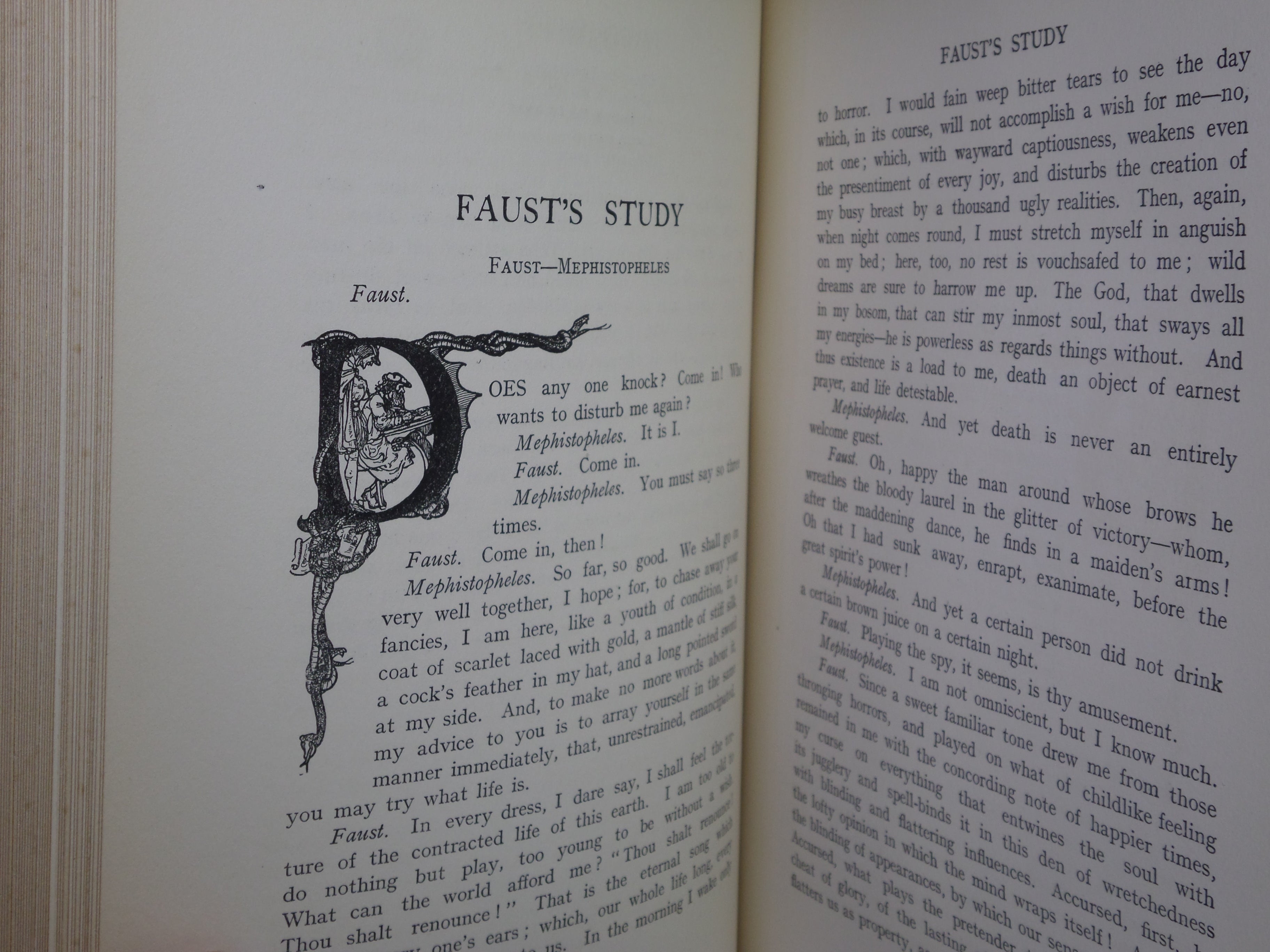 FAUST BY GOETHE I908 LLUSTRATED BY WILLY POGANY, FINE BINDING BY HENRY SOTHERAN