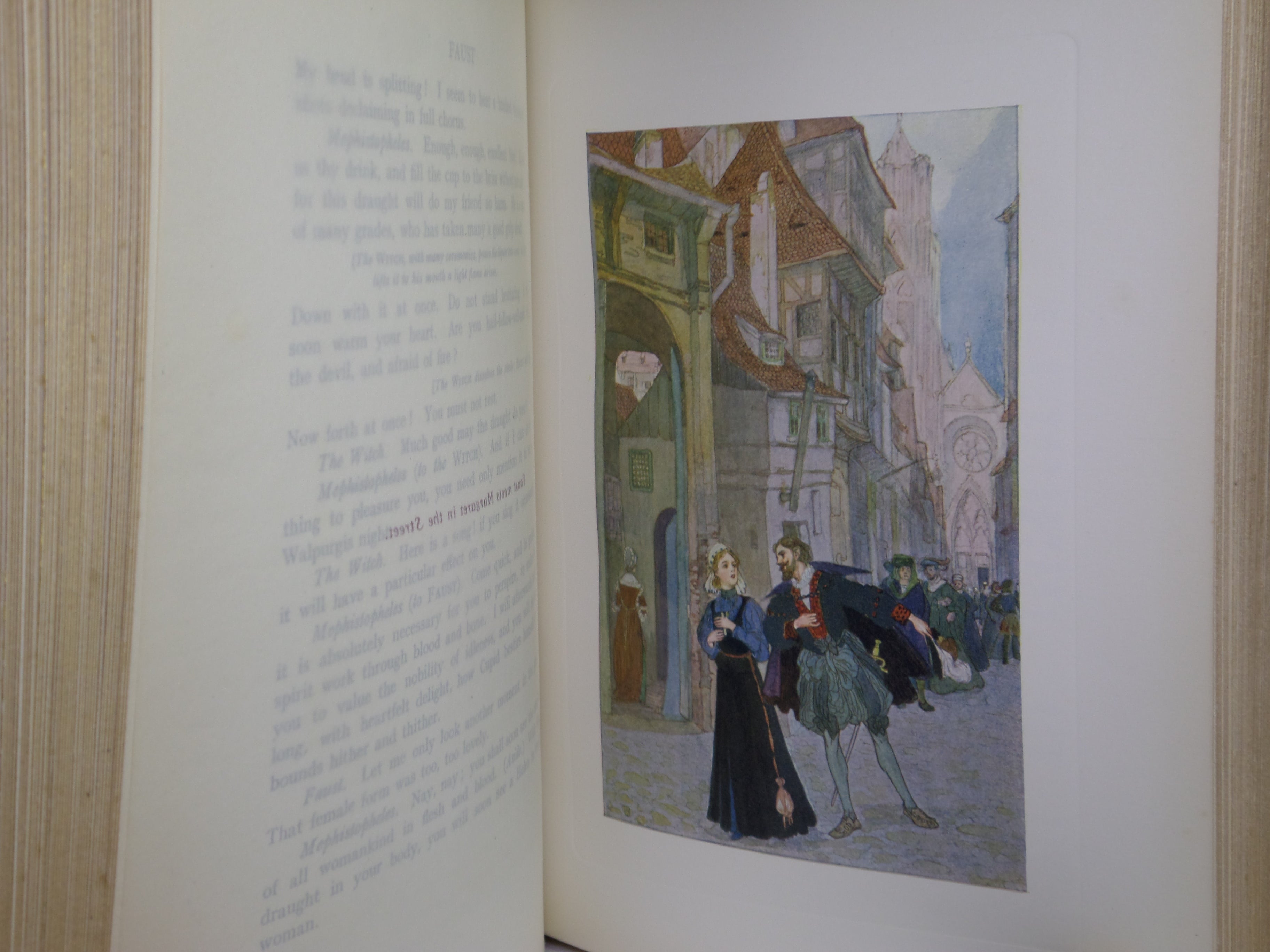 FAUST BY GOETHE I908 LLUSTRATED BY WILLY POGANY, FINE BINDING BY HENRY SOTHERAN