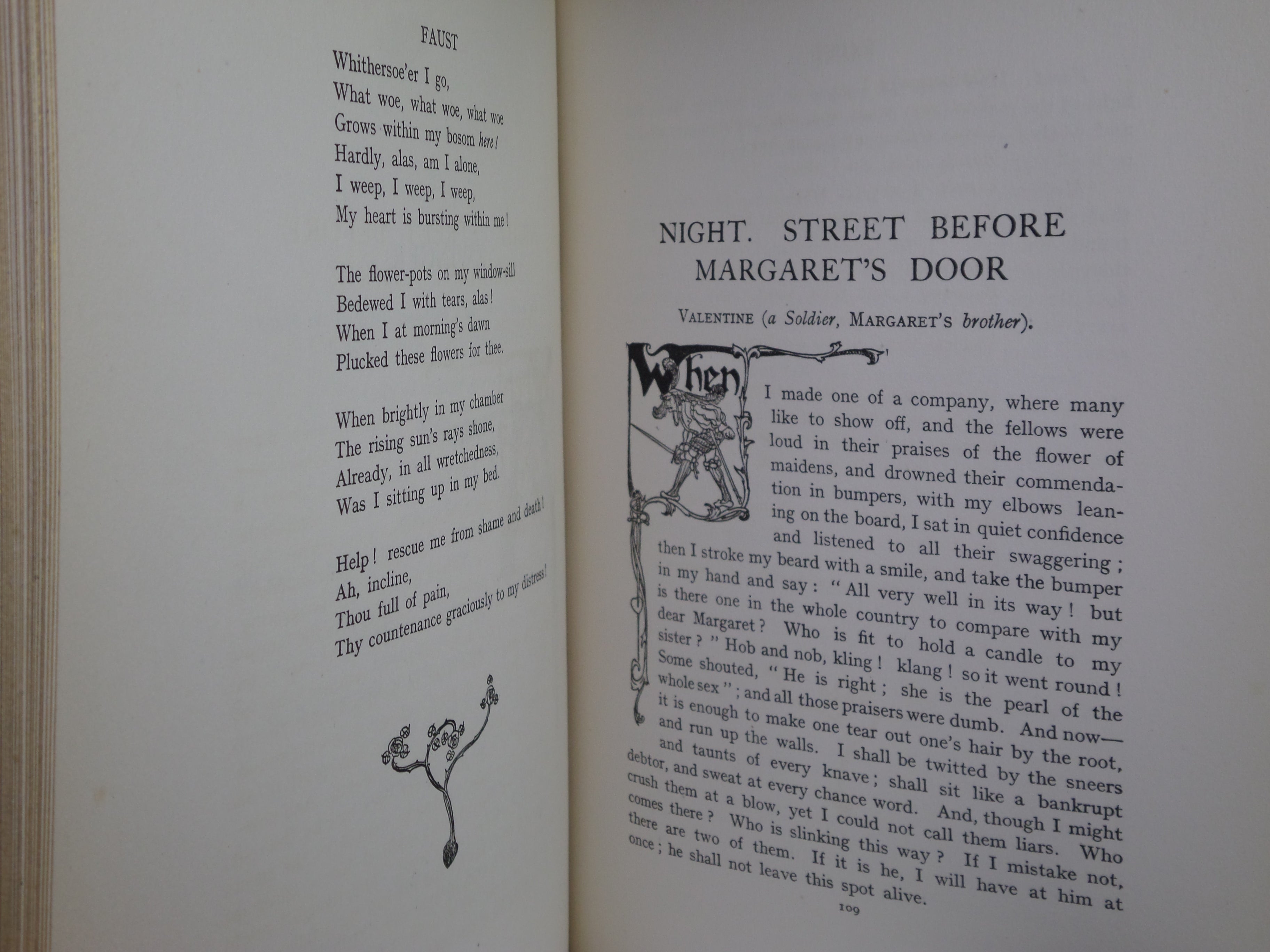 FAUST BY GOETHE I908 LLUSTRATED BY WILLY POGANY, FINE BINDING BY HENRY SOTHERAN