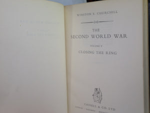 THE SECOND WORLD WAR BY WINSTON S. CHURCHILL 1948-1954 FIRST EDITION LEATHER BOUND SET