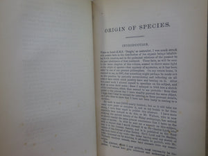 THE ORIGIN OF SPECIES BY MEANS OF NATURAL SELECTION BY CHARLES DARWIN 1885