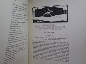THE HISTORY OF DON QUIXOTE DE LA MANCHA BY MIGUEL DE CERVANTES 1922 FINE BINDING