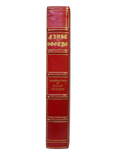 FAUST BY GOETHE I908 LLUSTRATED BY WILLY POGANY, FINE BINDING BY HENRY SOTHERAN