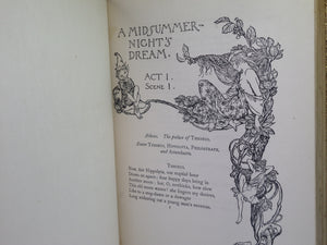 A MIDSUMMER NIGHT'S DREAM BY WILLIAM SHAKESPEARE 1914 ARTHUR RACKHAM ILLUSTRATIONS, RIVIERE TREE CALF BINDING