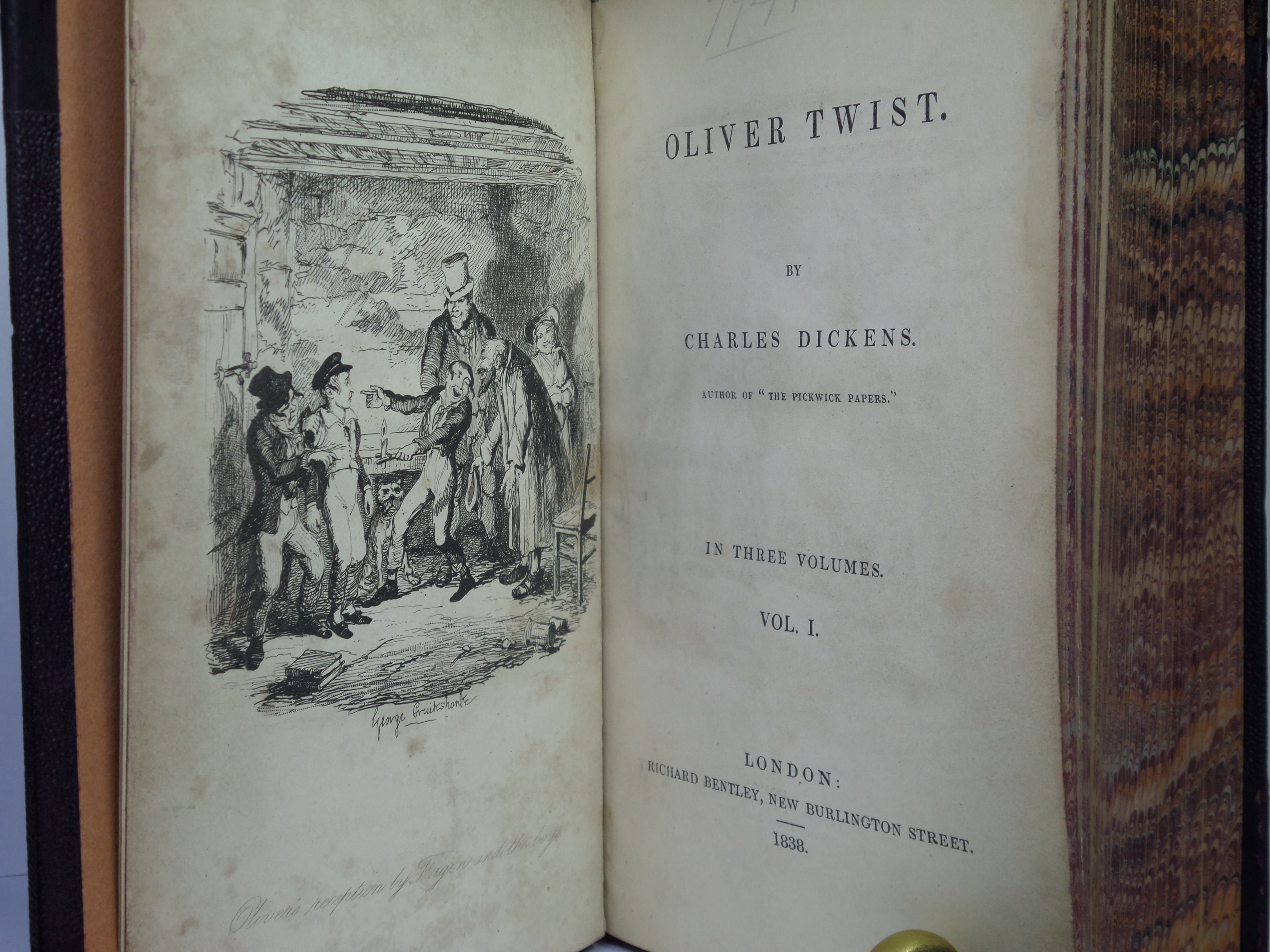 OLIVER TWIST BY CHARLES DICKENS 1838 FIRST EDITION