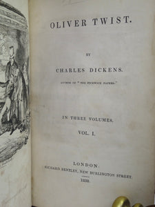OLIVER TWIST BY CHARLES DICKENS 1838 FIRST EDITION