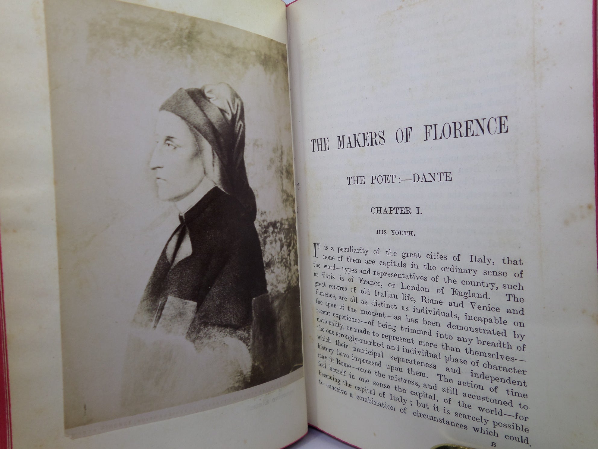 THE MAKERS OF FLORENCE BY MRS OLIPHANT 1889 FINE VELLUM BINDING