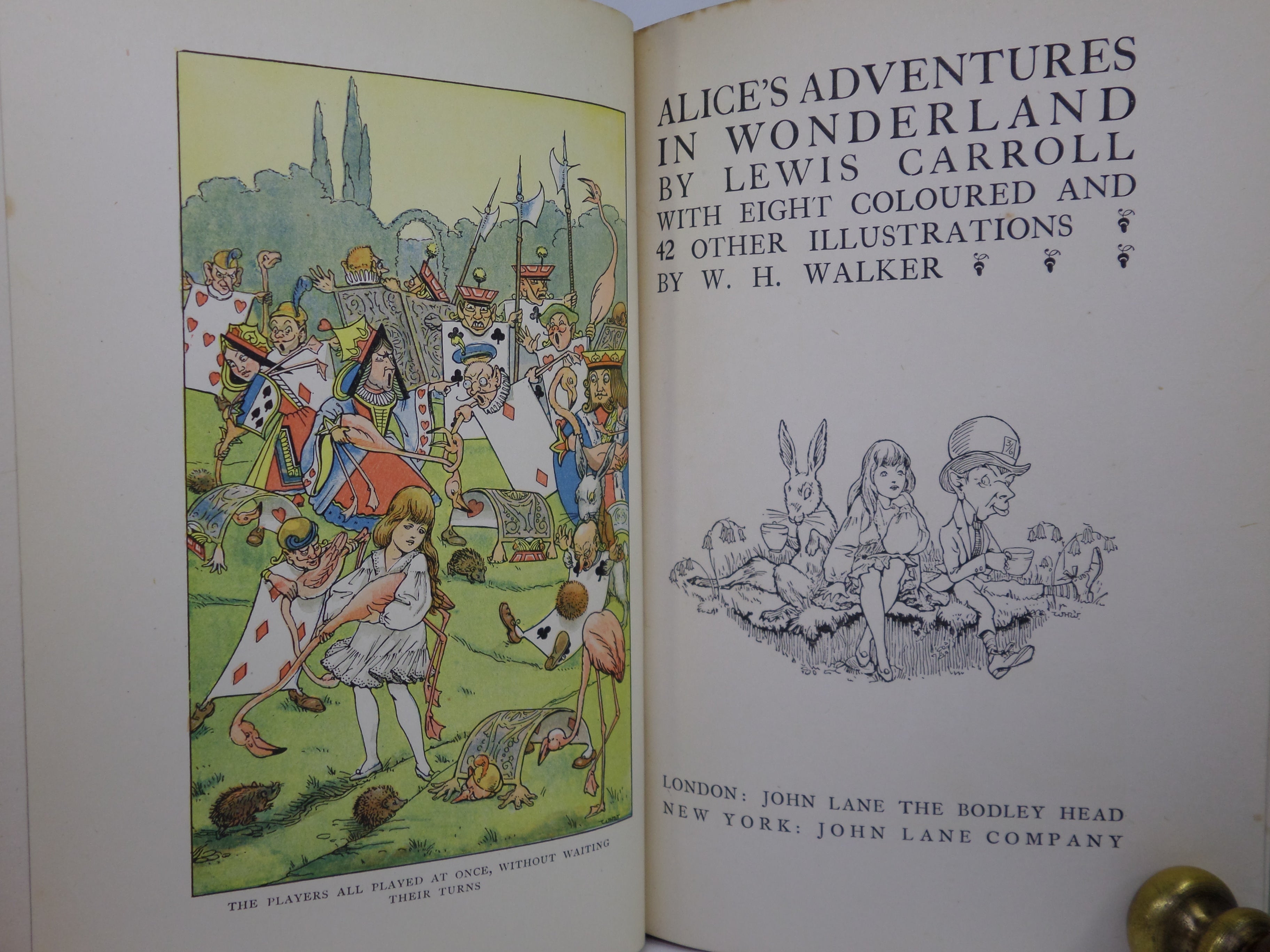 ALICE'S ADVENTURES IN WONDERLAND BY LEWIS CARROLL 1925 W.H. WALKER ILLUSTRATIONS