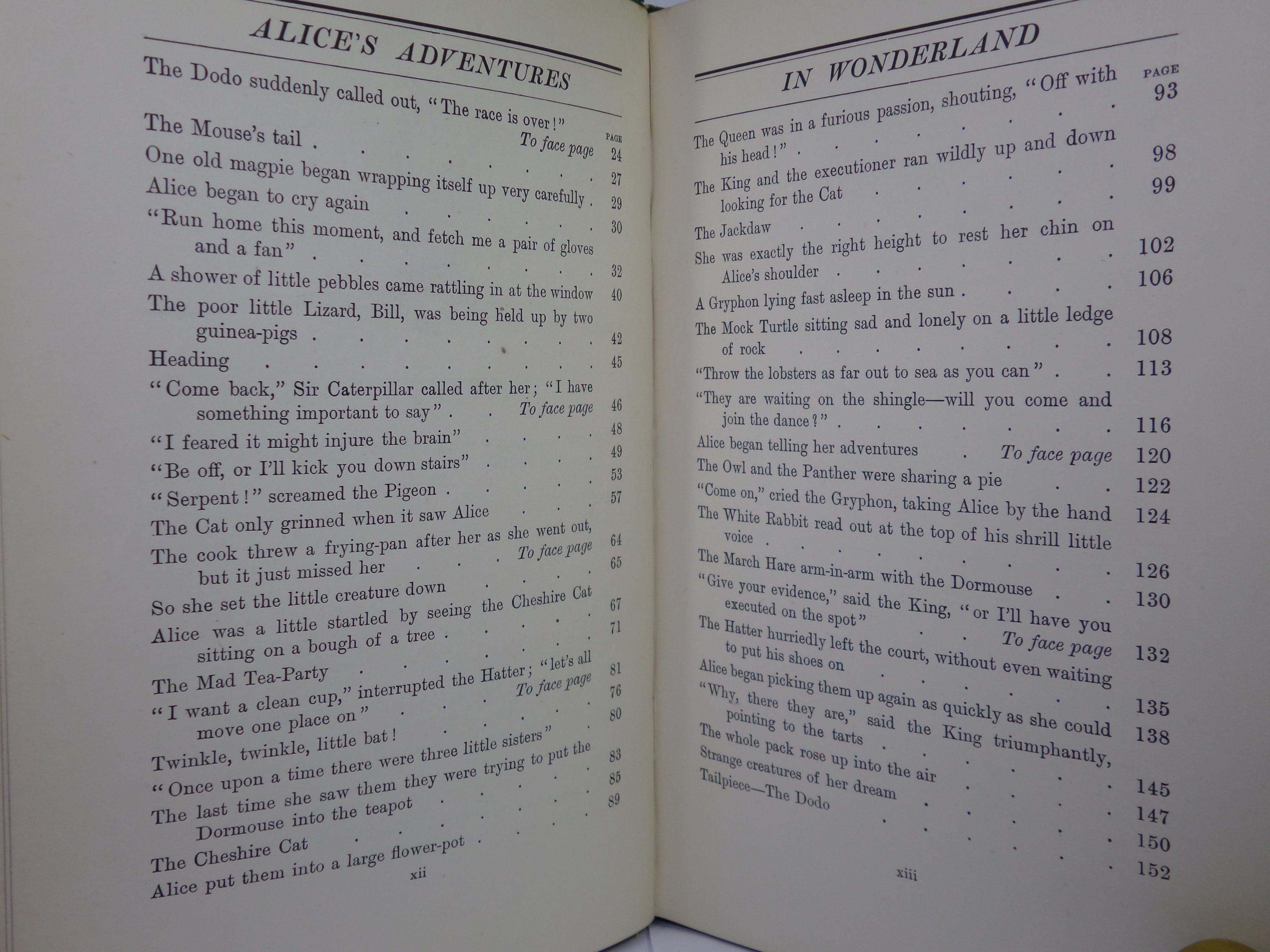 ALICE'S ADVENTURES IN WONDERLAND BY LEWIS CARROLL 1925 W.H. WALKER ILLUSTRATIONS