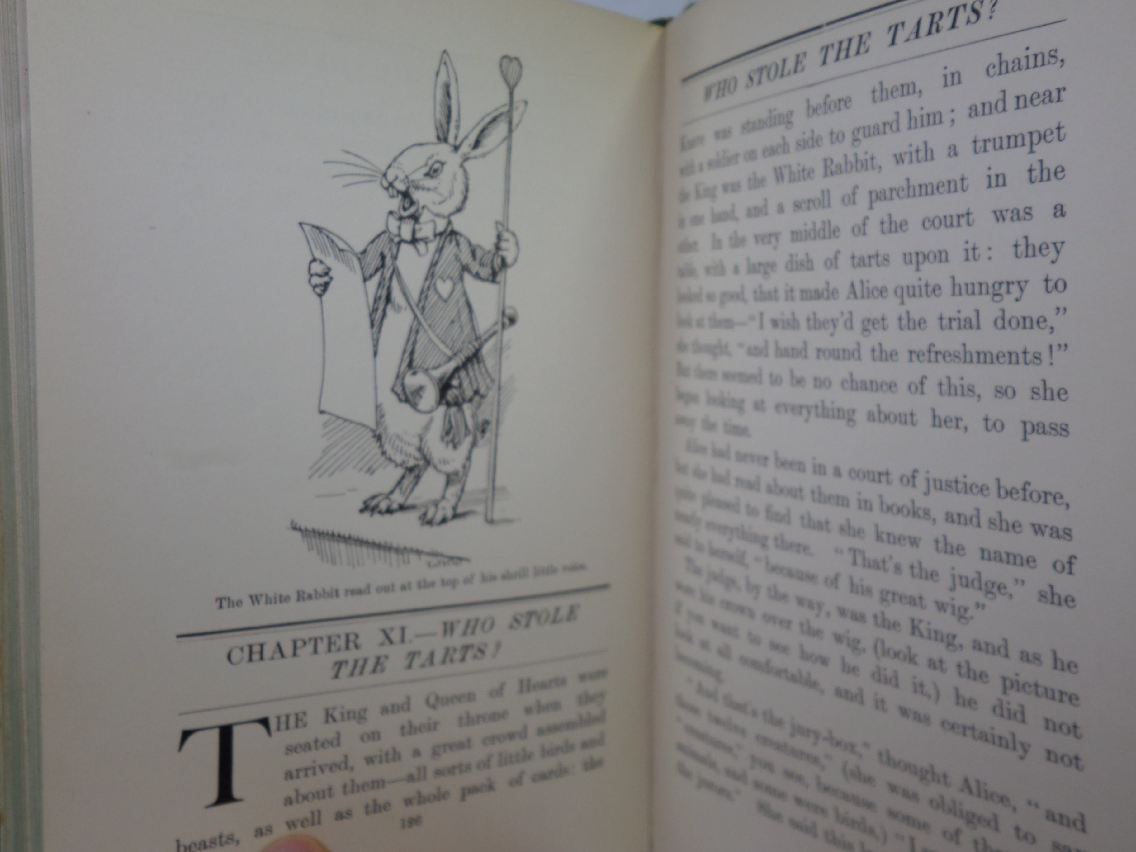 ALICE'S ADVENTURES IN WONDERLAND BY LEWIS CARROLL 1925 W.H. WALKER ILLUSTRATIONS