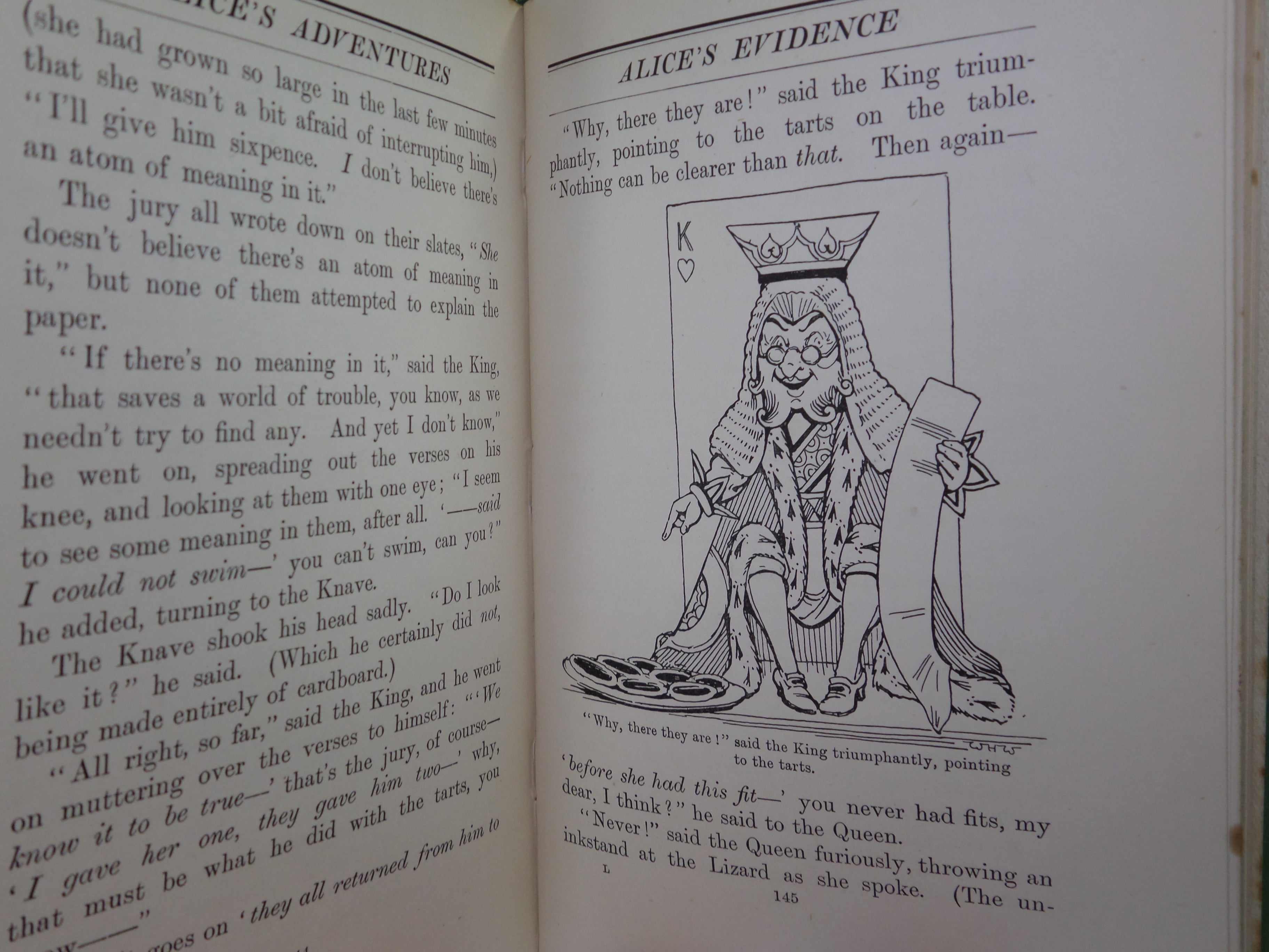 ALICE'S ADVENTURES IN WONDERLAND BY LEWIS CARROLL 1925 W.H. WALKER ILLUSTRATIONS