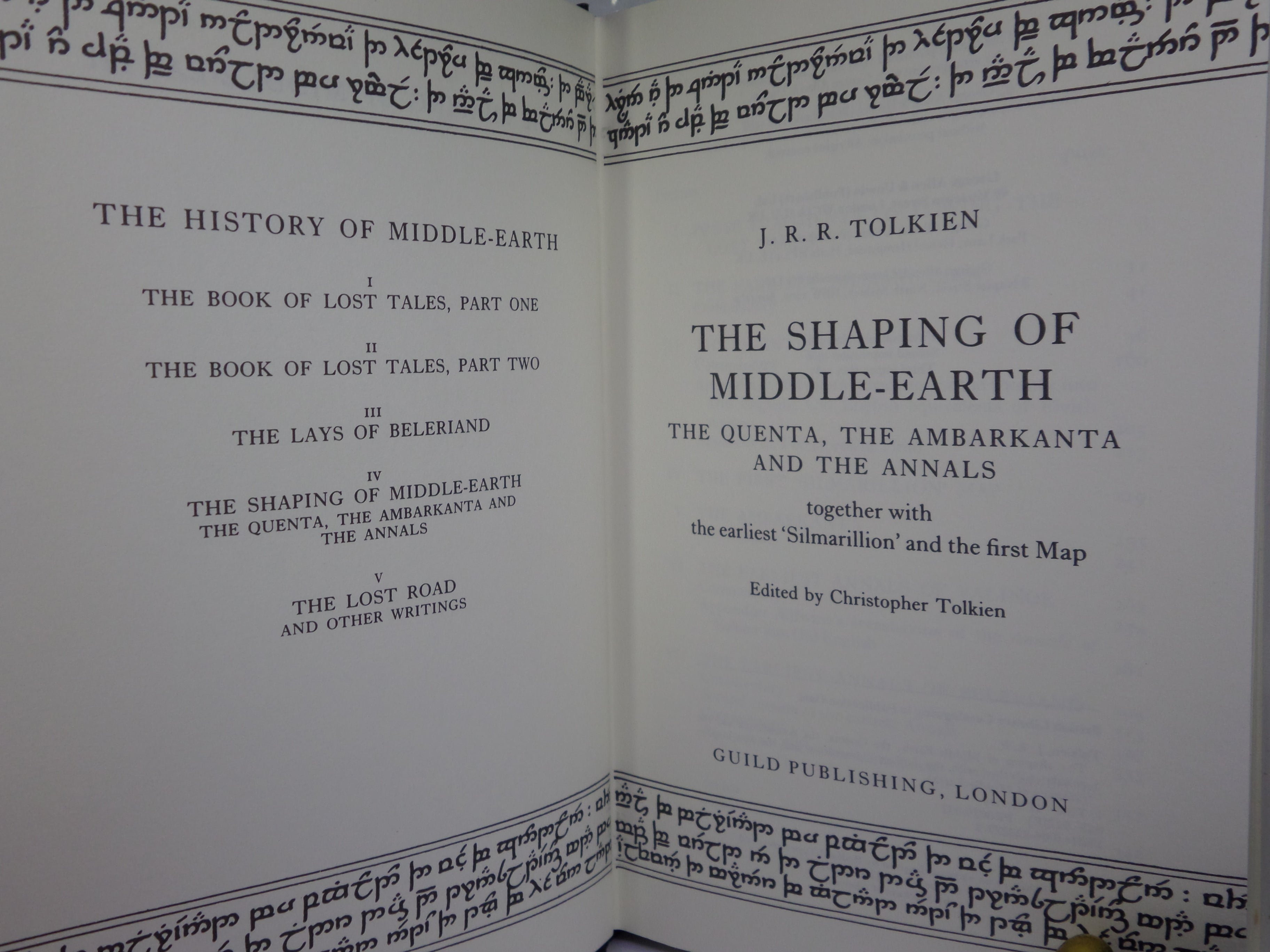 THE HISTORY OF MIDDLE-EARTH BY J.R.R. TOLKIEN 1986-96 COMPLETE TWELVE VOLUME SET