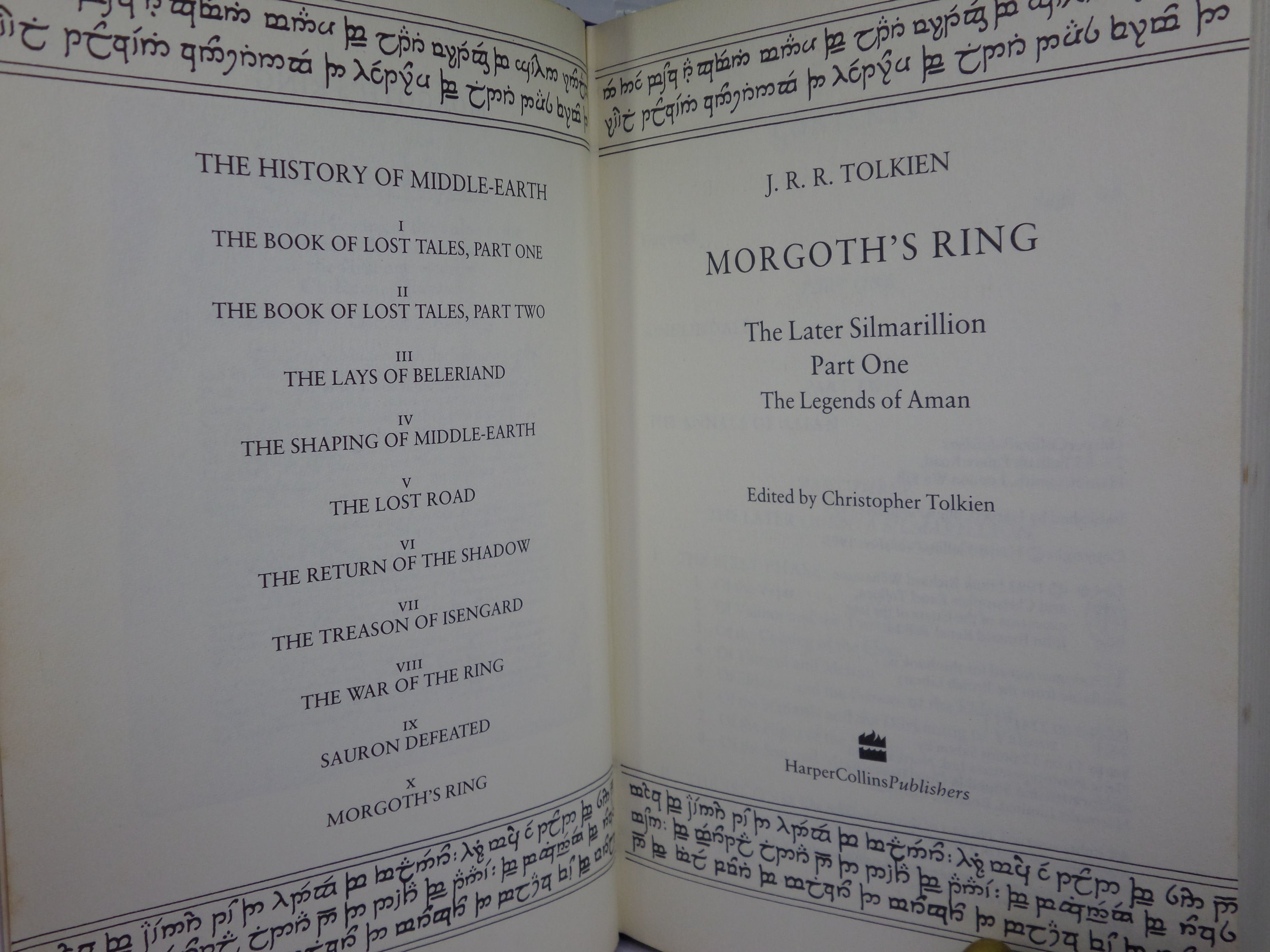 THE HISTORY OF MIDDLE-EARTH BY J.R.R. TOLKIEN 1986-96 COMPLETE TWELVE VOLUME SET