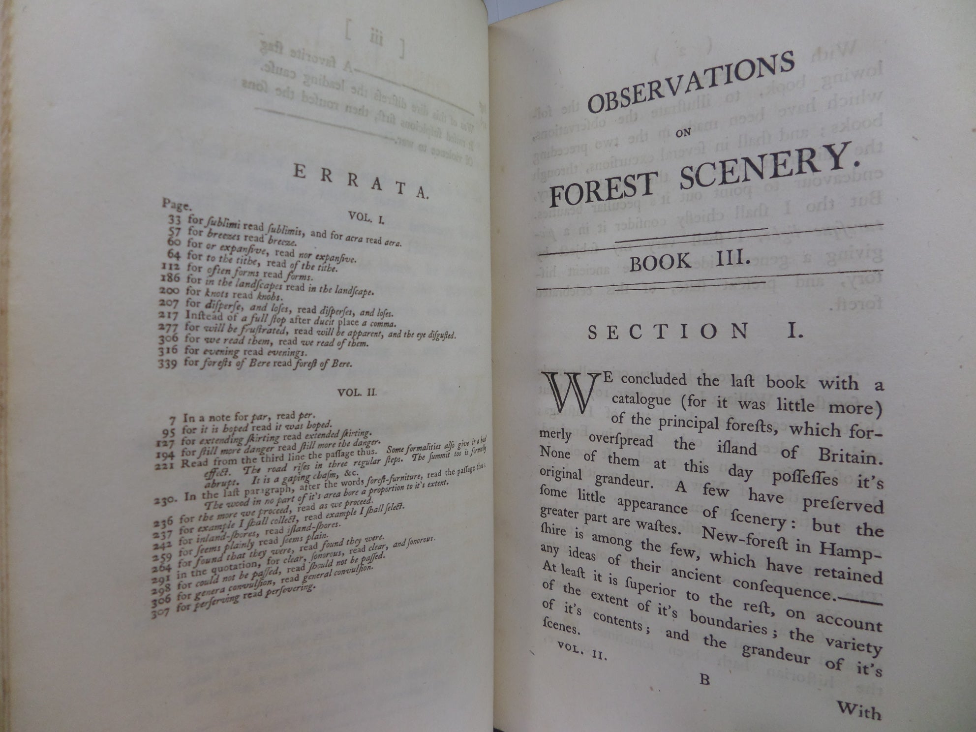 REMARKS ON FOREST SCENERY BY WILLIAM GILPIN 1794 TREE CALF BINDING