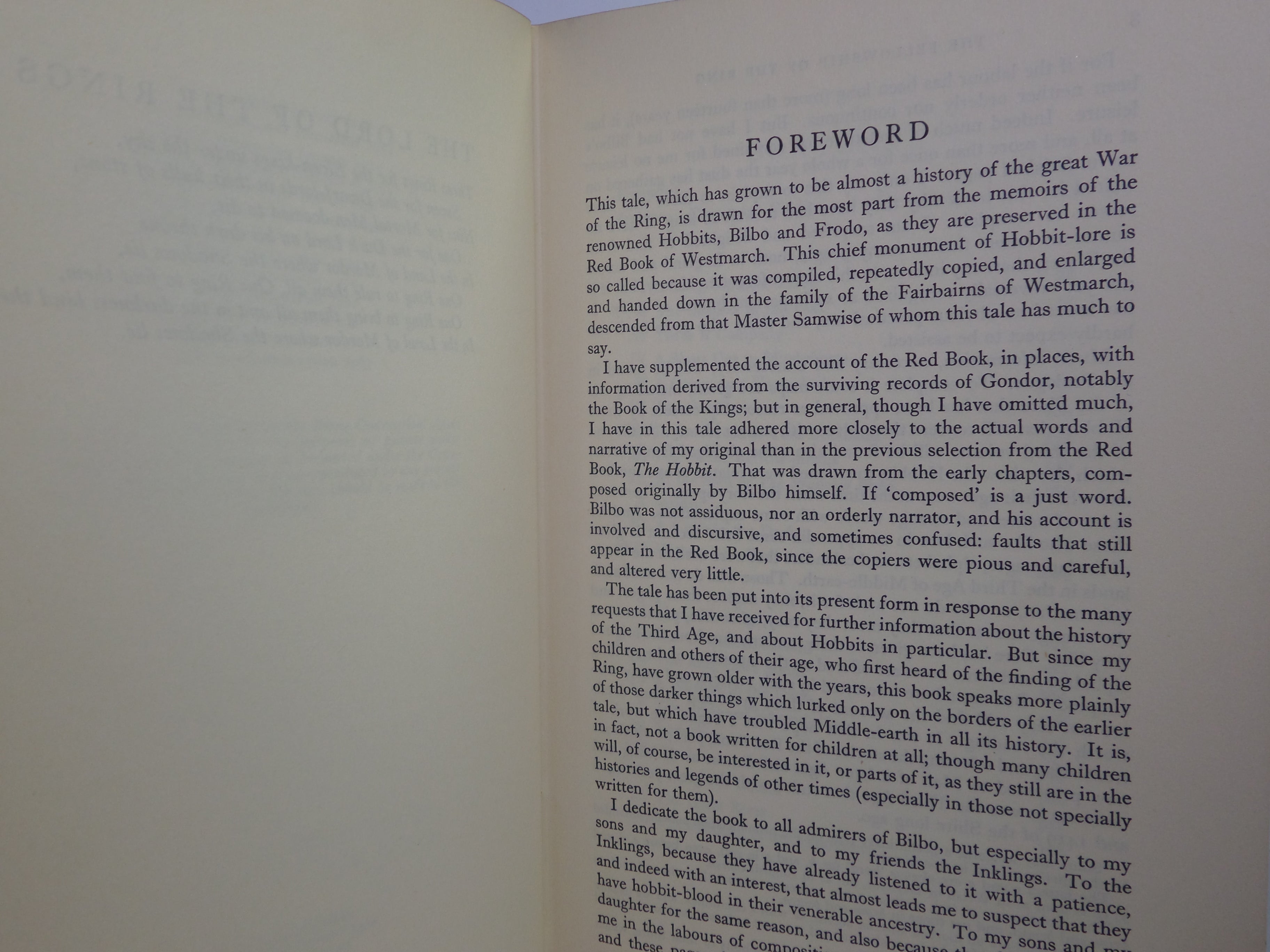 THE FELLOWSHIP OF THE RING (LORD OF THE RINGS) 1963 JRR TOLKIEN 1ST ED, 13TH IMP