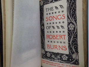 THE SONGS OF ROBERT BURNS 1898 FINE LEATHER BINDING