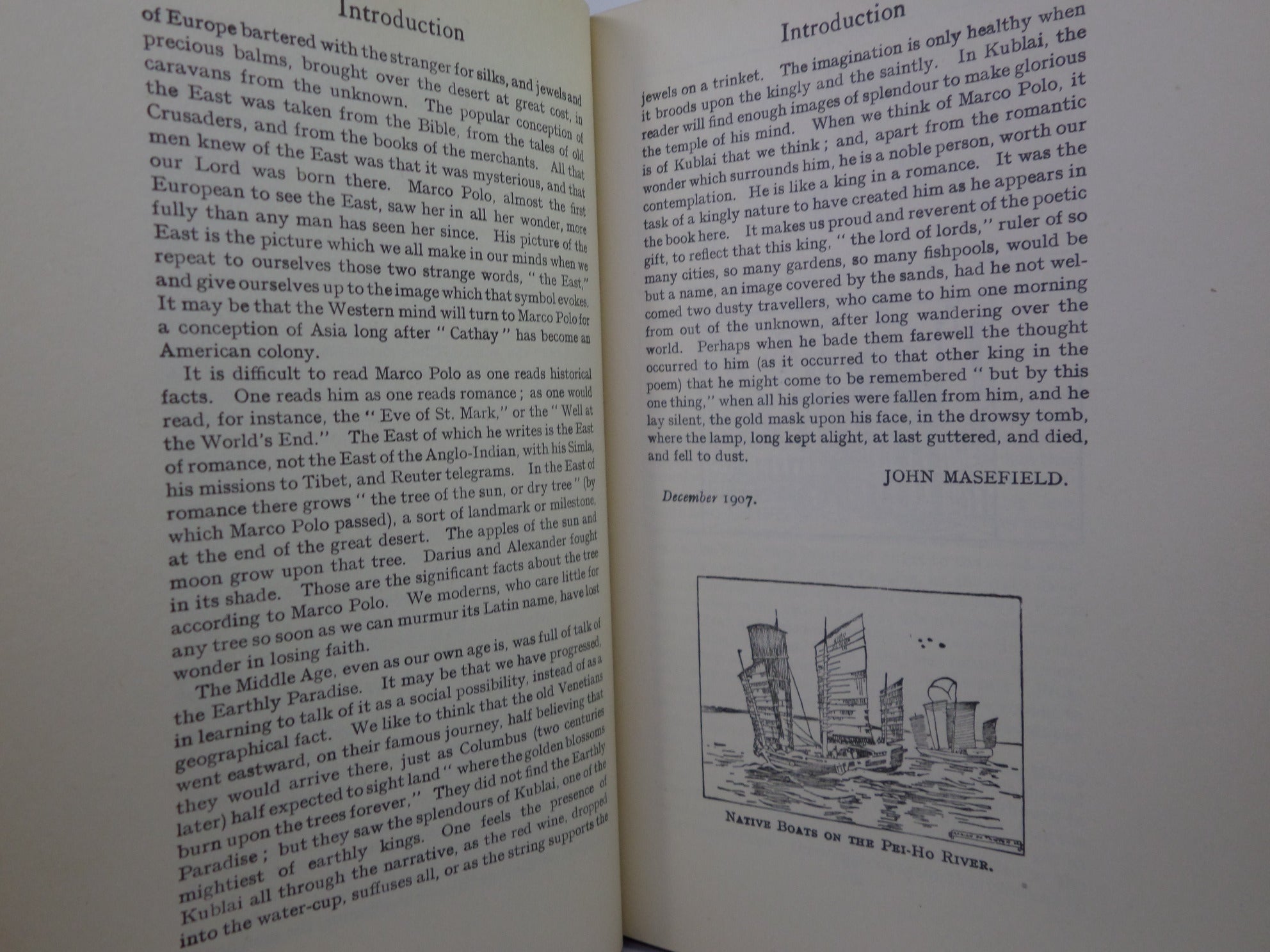 THE TRAVELS OF MARCO POLO, INTRODUCED BY JOHN MASEFIELD 1928 FINELY BOUND BY SANGORSKI & SUTCLIFFE