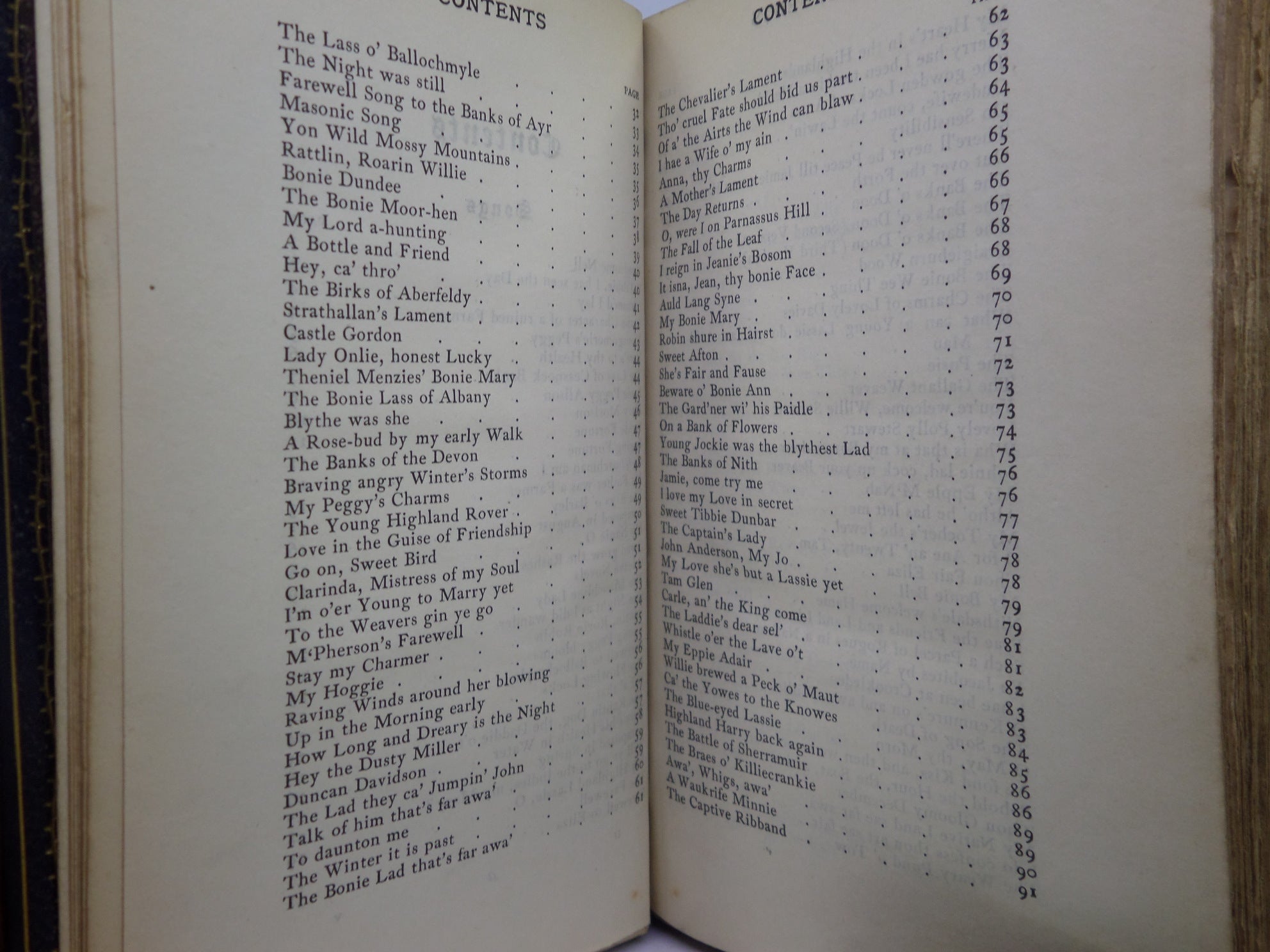 THE SONGS OF ROBERT BURNS 1898 FINE LEATHER BINDING