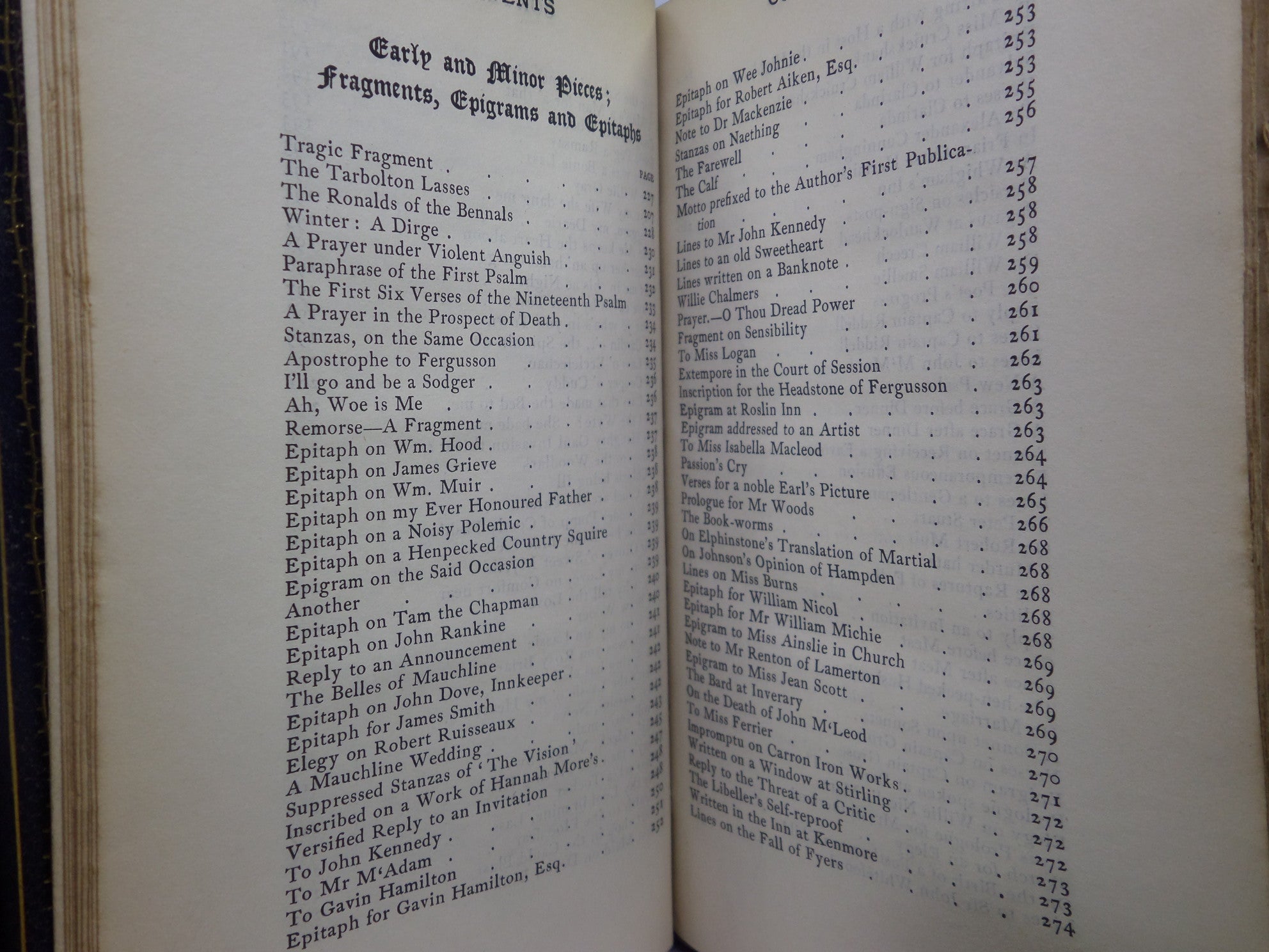 THE SONGS OF ROBERT BURNS 1898 FINE LEATHER BINDING