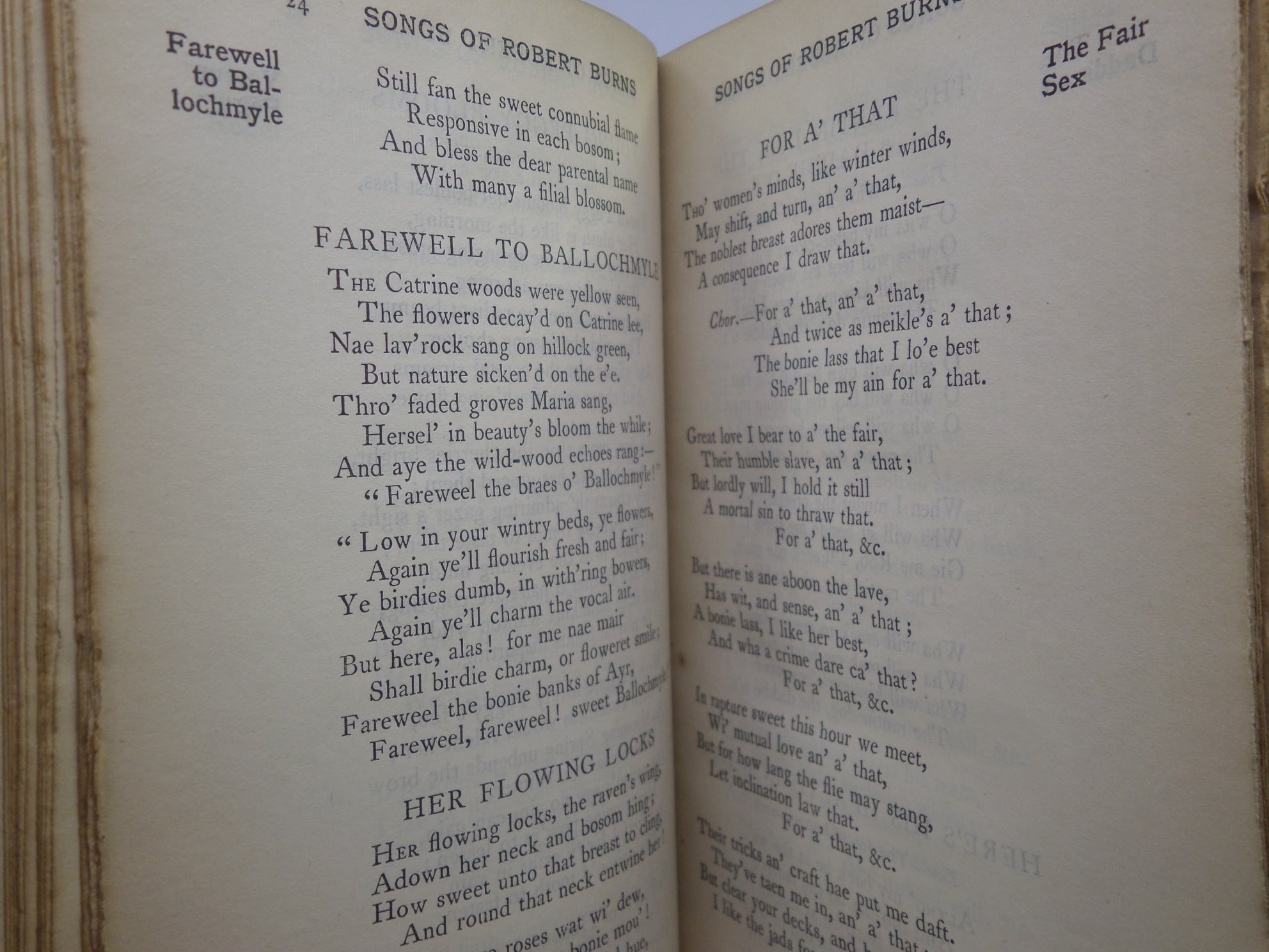 THE SONGS OF ROBERT BURNS 1898 FINE LEATHER BINDING