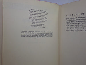 THE FELLOWSHIP OF THE RING (LORD OF THE RINGS) 1962 JRR TOLKIEN 1ST ED, 12TH IMP