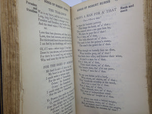 THE SONGS OF ROBERT BURNS 1898 FINE LEATHER BINDING