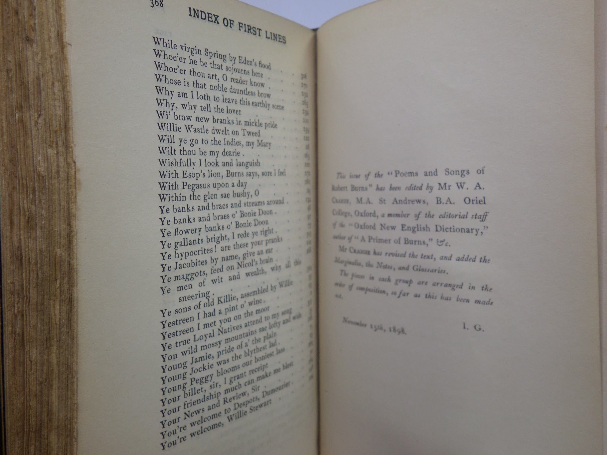 THE SONGS OF ROBERT BURNS 1898 FINE LEATHER BINDING