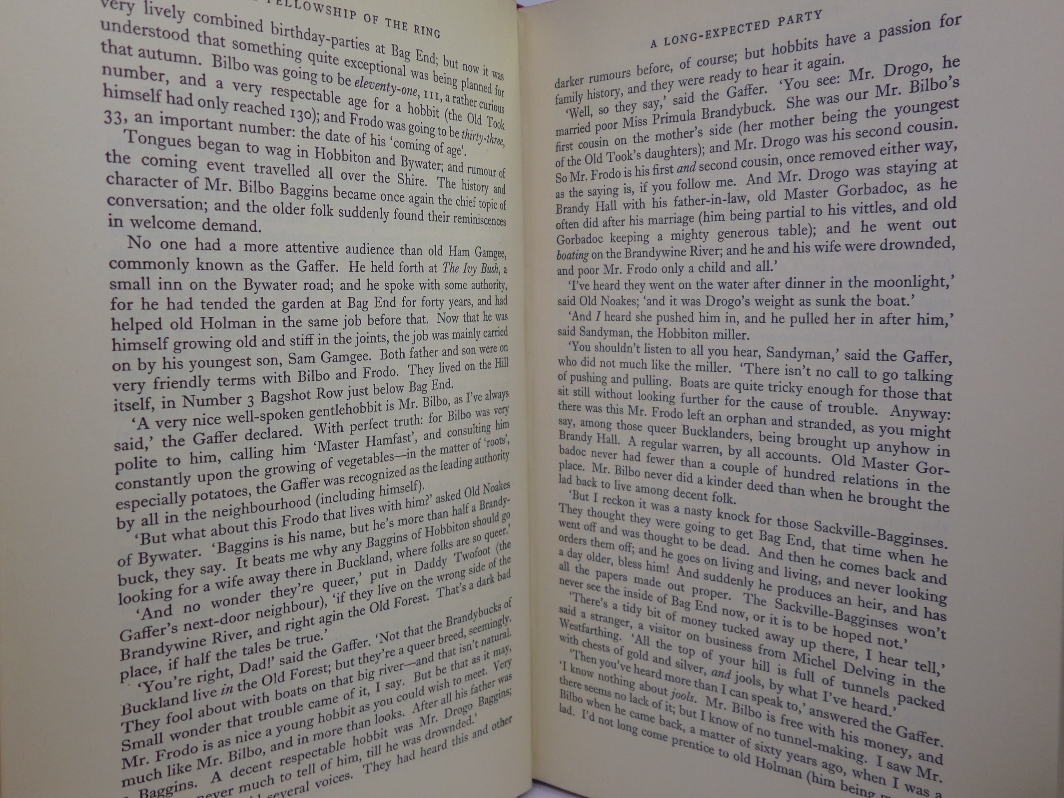 THE FELLOWSHIP OF THE RING (LORD OF THE RINGS) 1962 JRR TOLKIEN 1ST ED, 12TH IMP