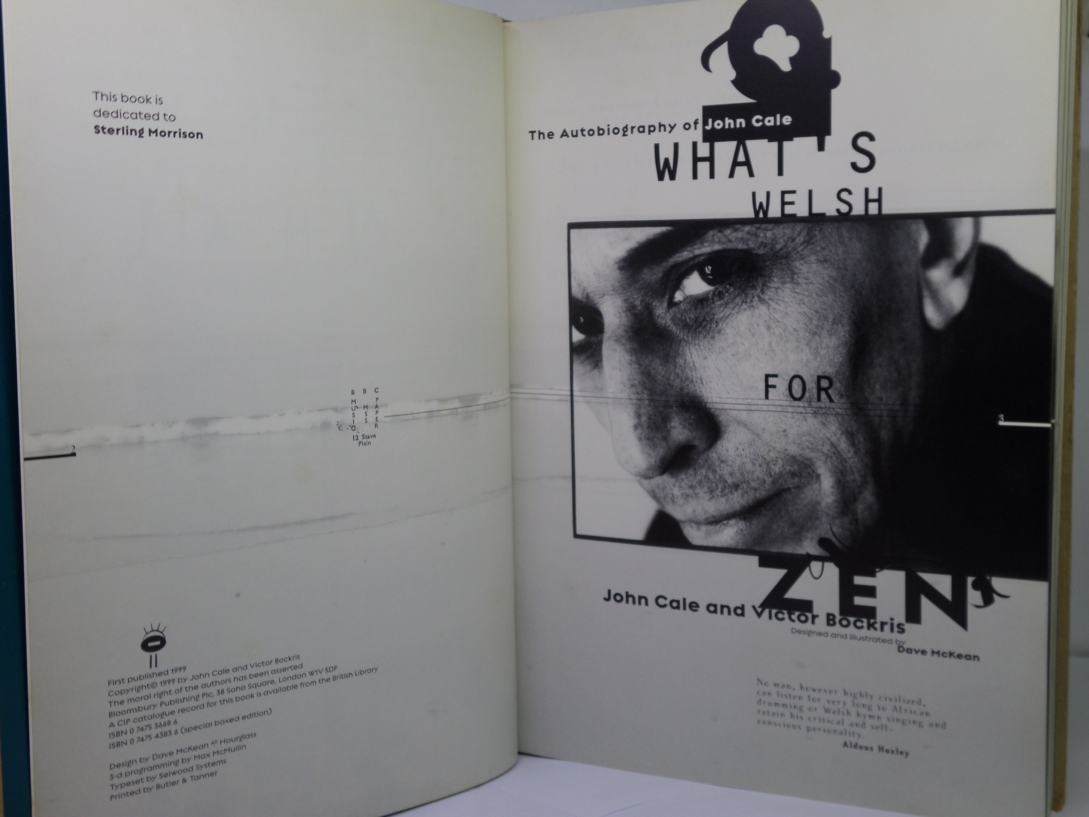 WHAT'S WELSH FOR ZEN? THE AUTOBIOGRAPHY OF JOHN CALE 1999 FIRST EDITION