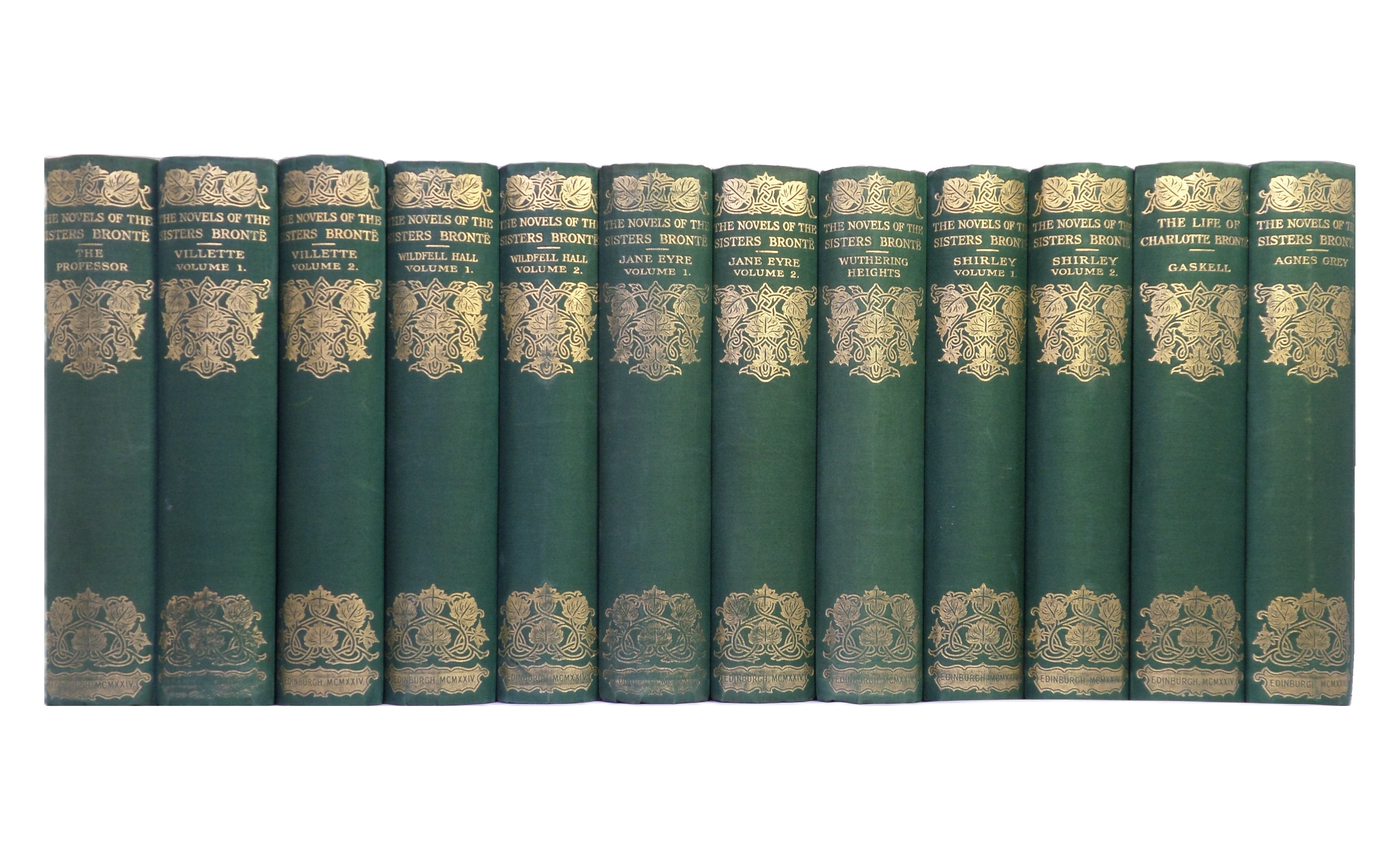 THE NOVELS OF THE SISTERS BRONTË 1924 THORNTON EDITION IN TWELVE VOLUMES