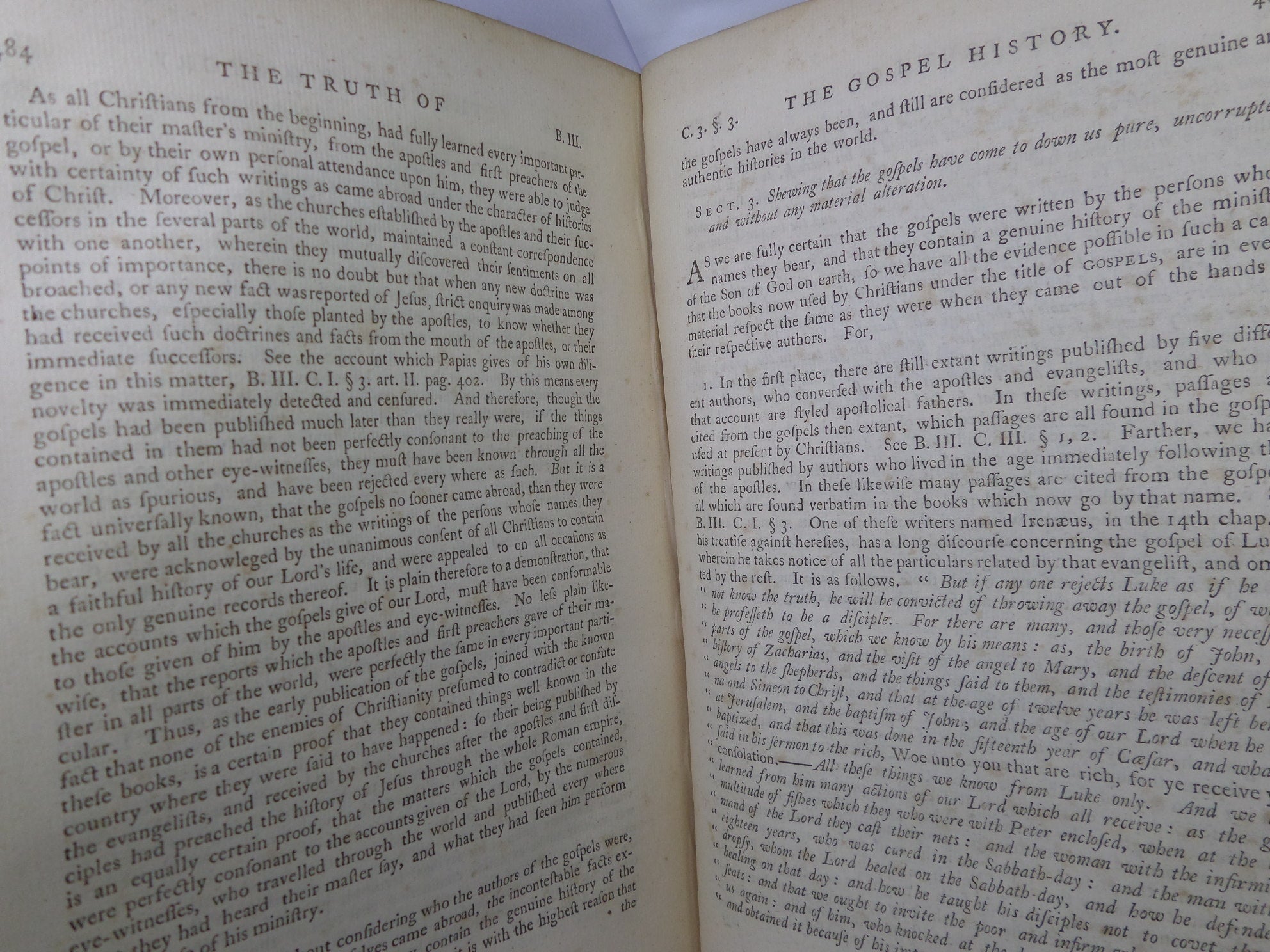 THE TRUTH OF THE GOSPEL HISTORY SHEWED BY JAMES MACKNIGHT 1763 FIRST EDITION