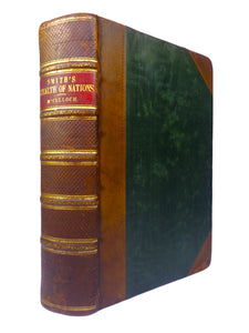 THE WEALTH OF NATIONS BY ADAM SMITH 1850 FOURTH EDITION, FINE LEATHER BINDING