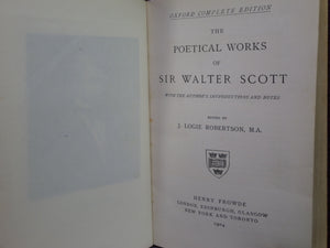 THE POETICAL WORKS OF SIR WALTER SCOTT 1904 FINE LEATHER BINDING