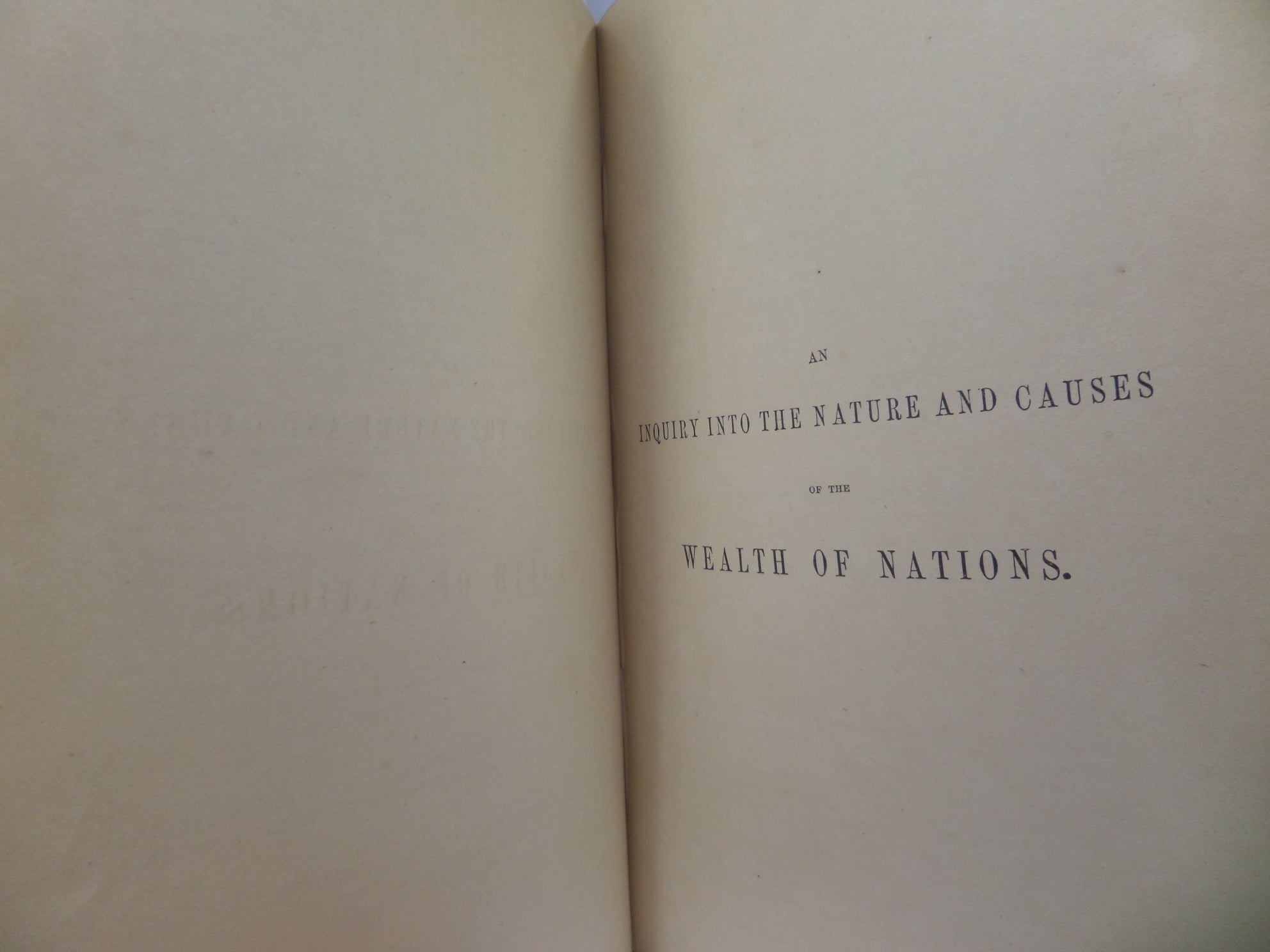 THE WEALTH OF NATIONS BY ADAM SMITH 1850 FOURTH EDITION, FINE LEATHER BINDING