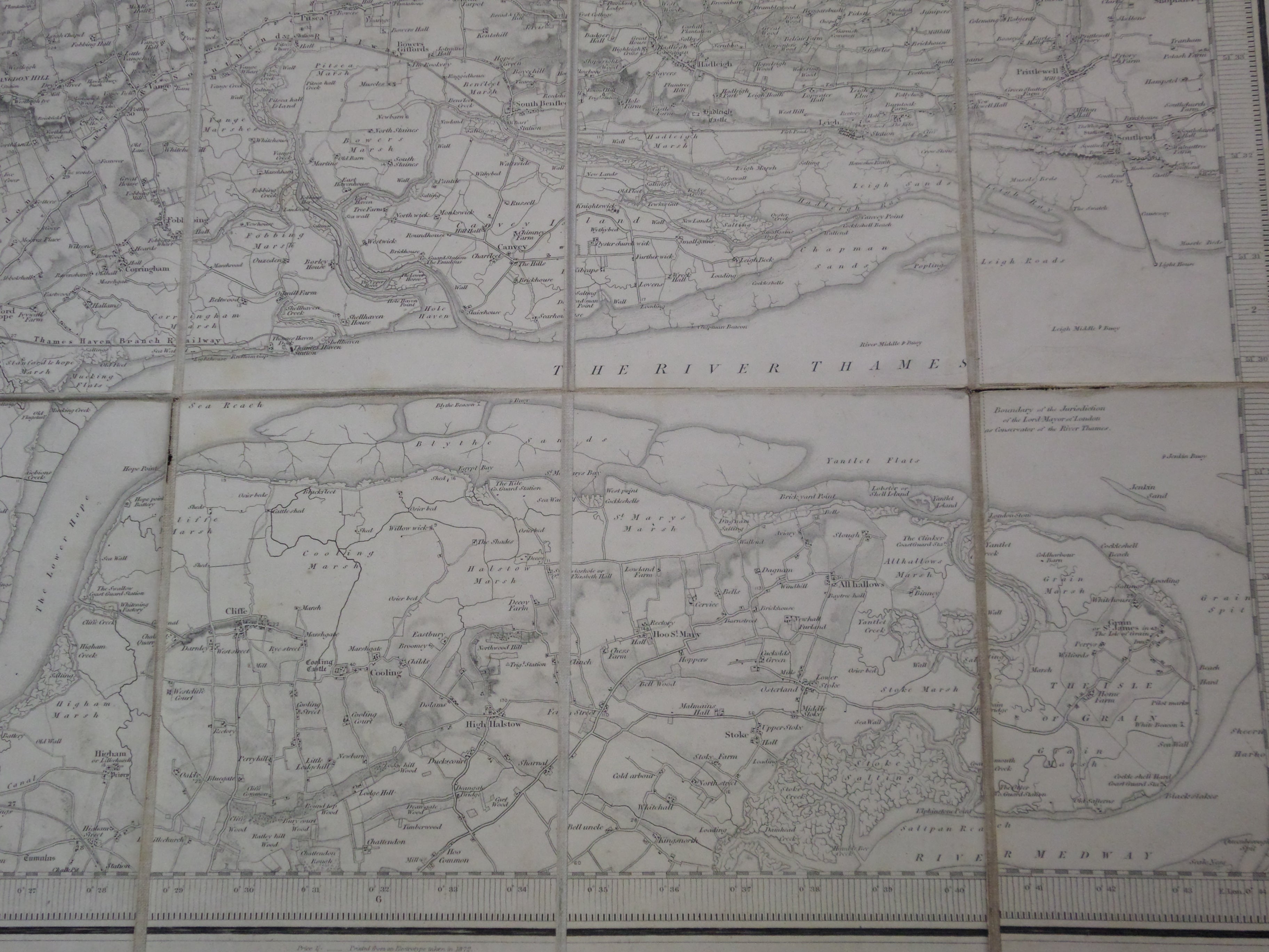 RARE MAP OF LONDON AND ITS ENVIRONS BY JAMES WYLD C.1843-44