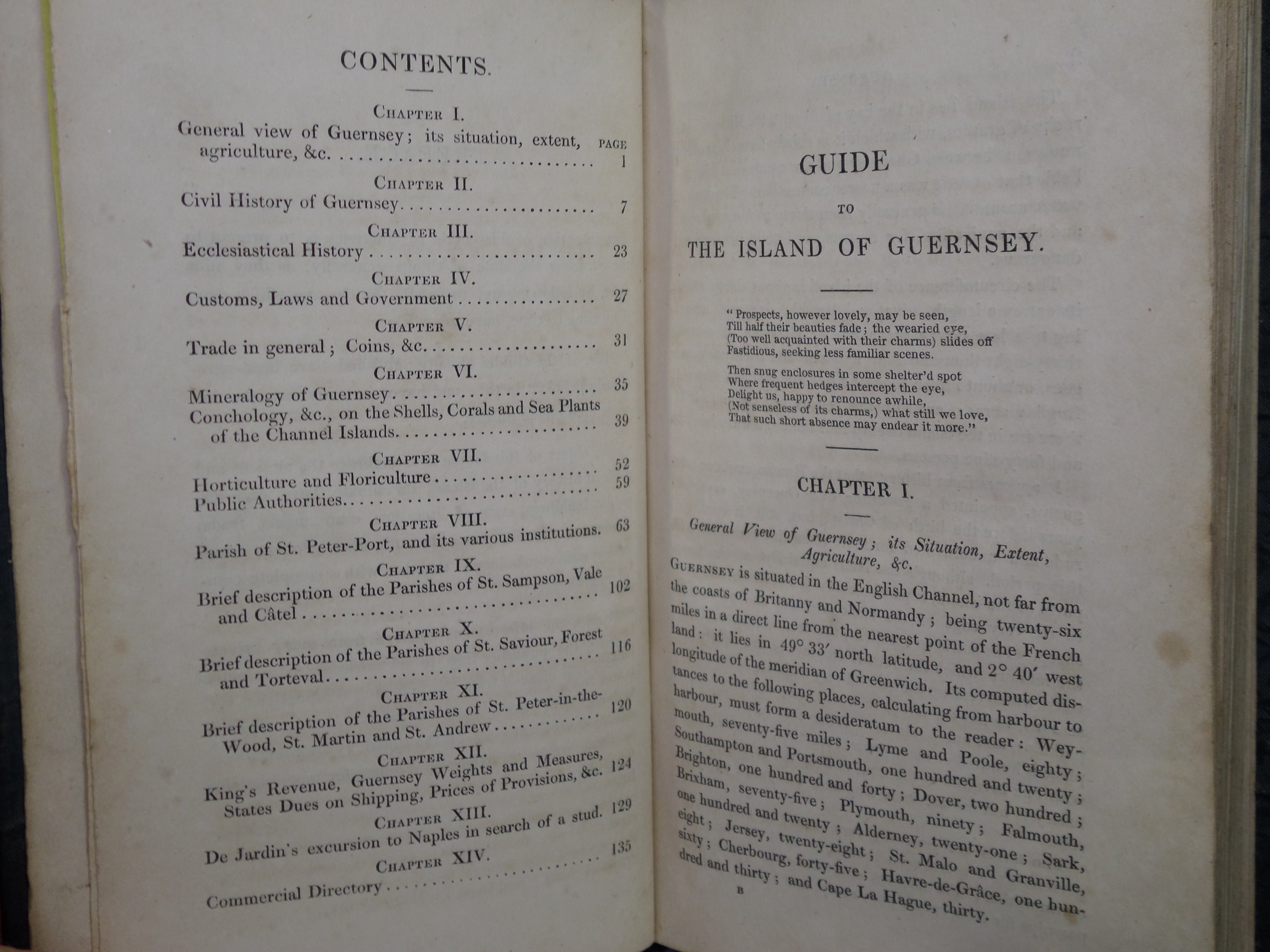 THE STRANGERS' GUIDE TO THE ISLANDS OF GUERNSEY AND JERSEY 1833 FIRST EDITION