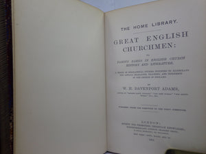 GREAT ENGLISH CHURCHMEN BY W.H. DAVENPORT ADAMS 1879 LEATHER BINDING