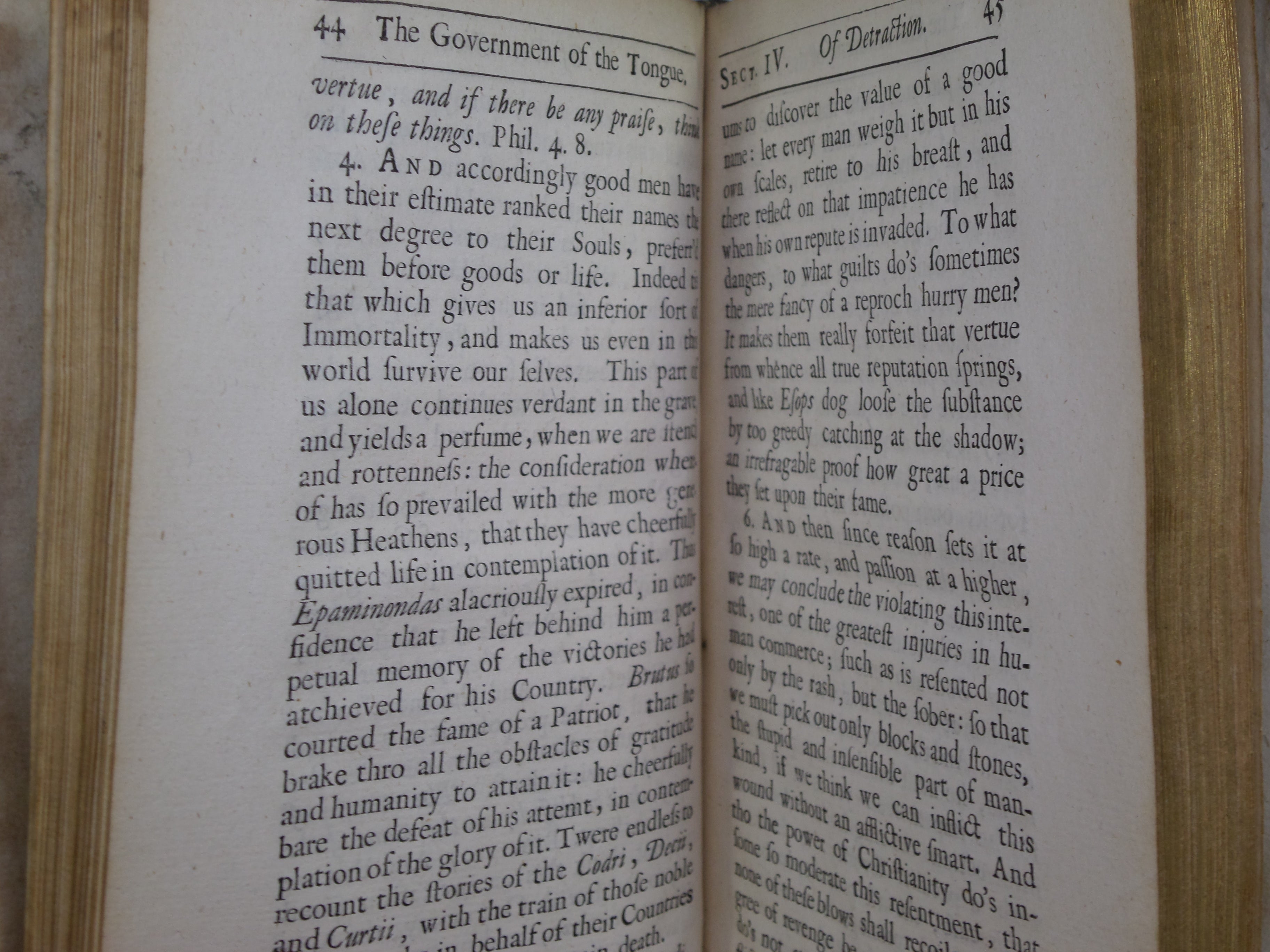 THE GOVERNMENT OF THE TONGUE BY RICHARD ALLESTREE 1675 LEATHER BINDING