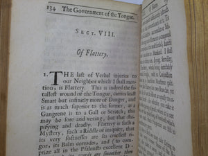 THE GOVERNMENT OF THE TONGUE BY RICHARD ALLESTREE 1675 LEATHER BINDING